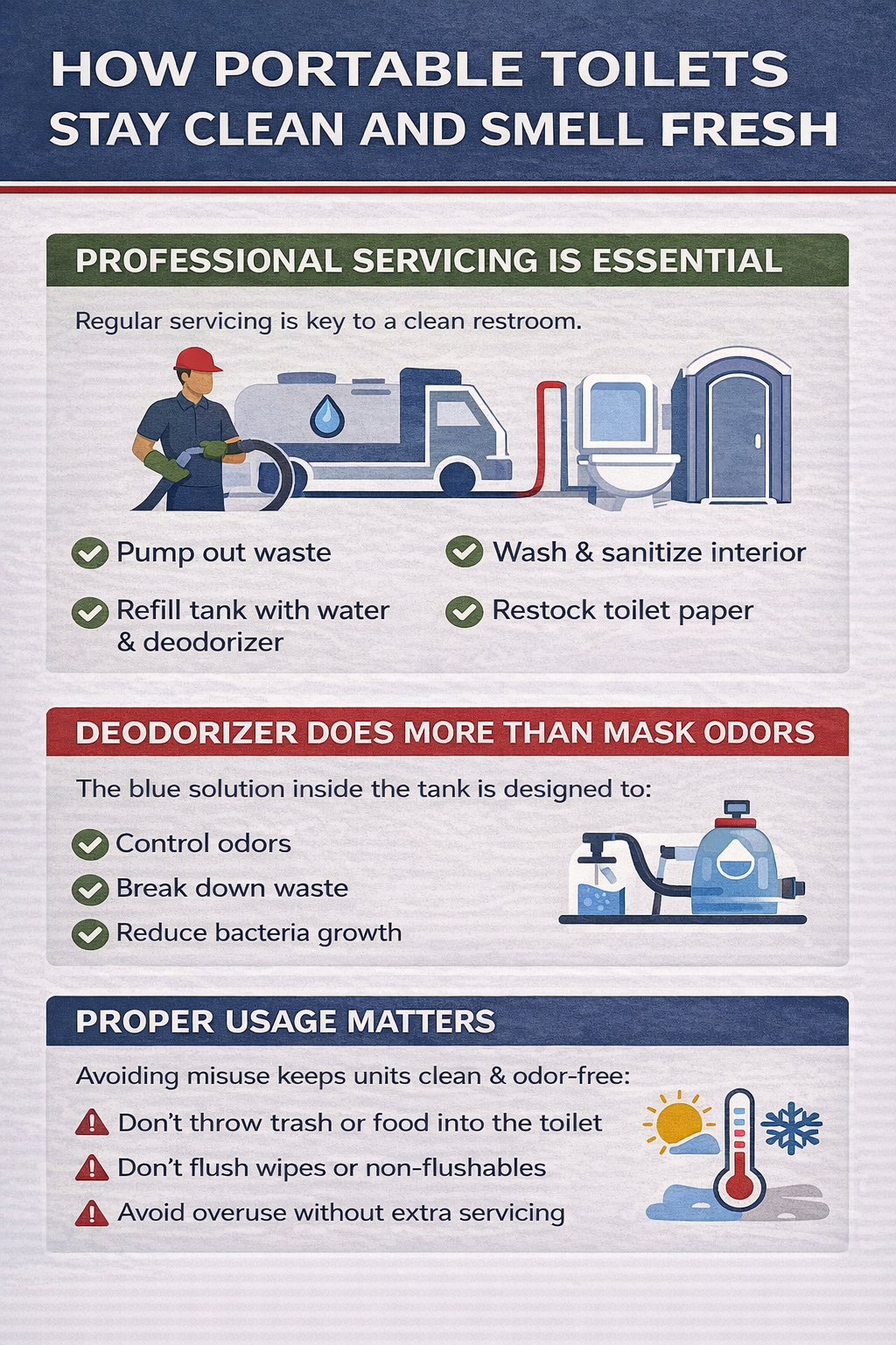 How Portable Toilets Stay Clean and Smell Fresh