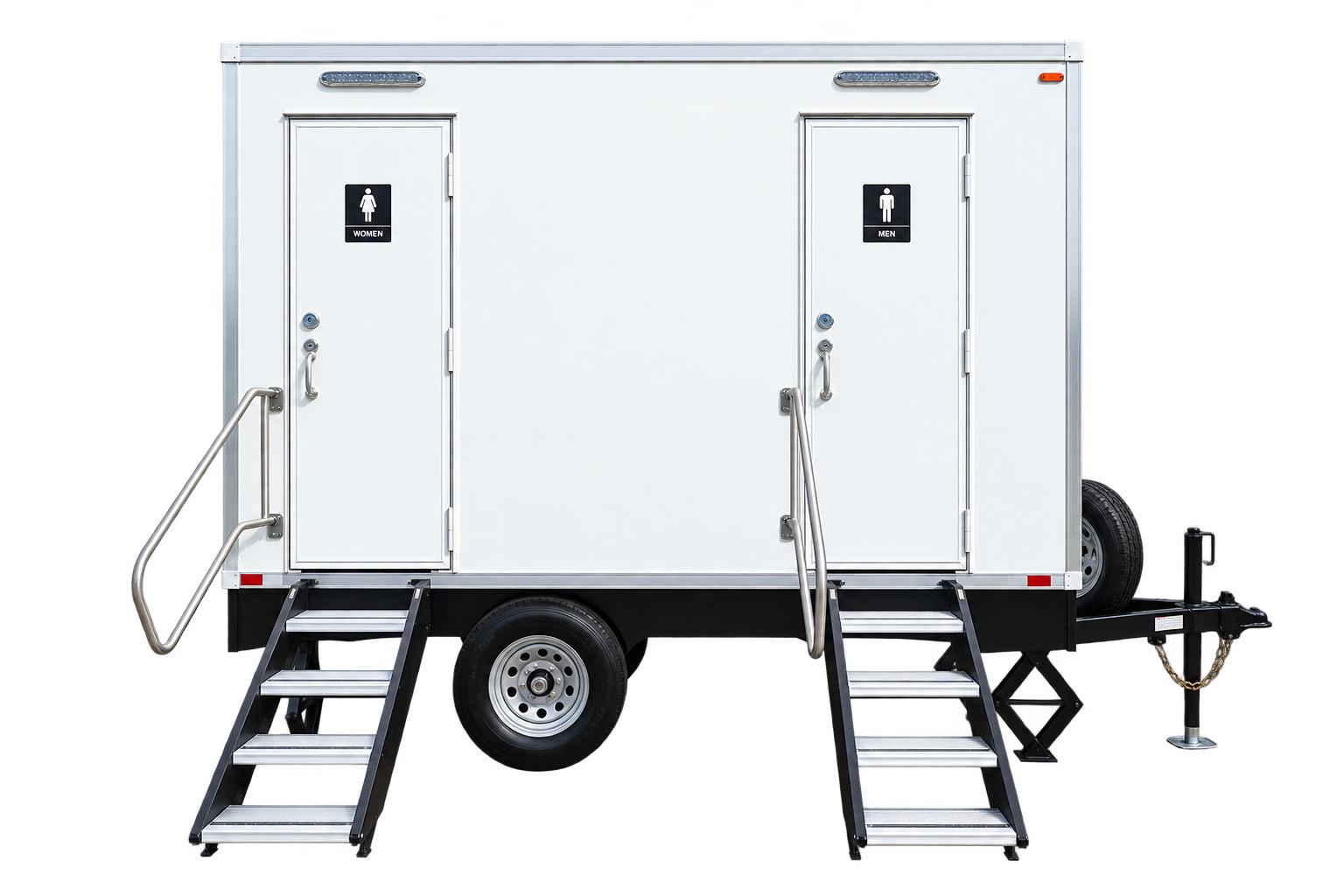 Luxury four stall restroom trailer for rent in Middle Tennessee
