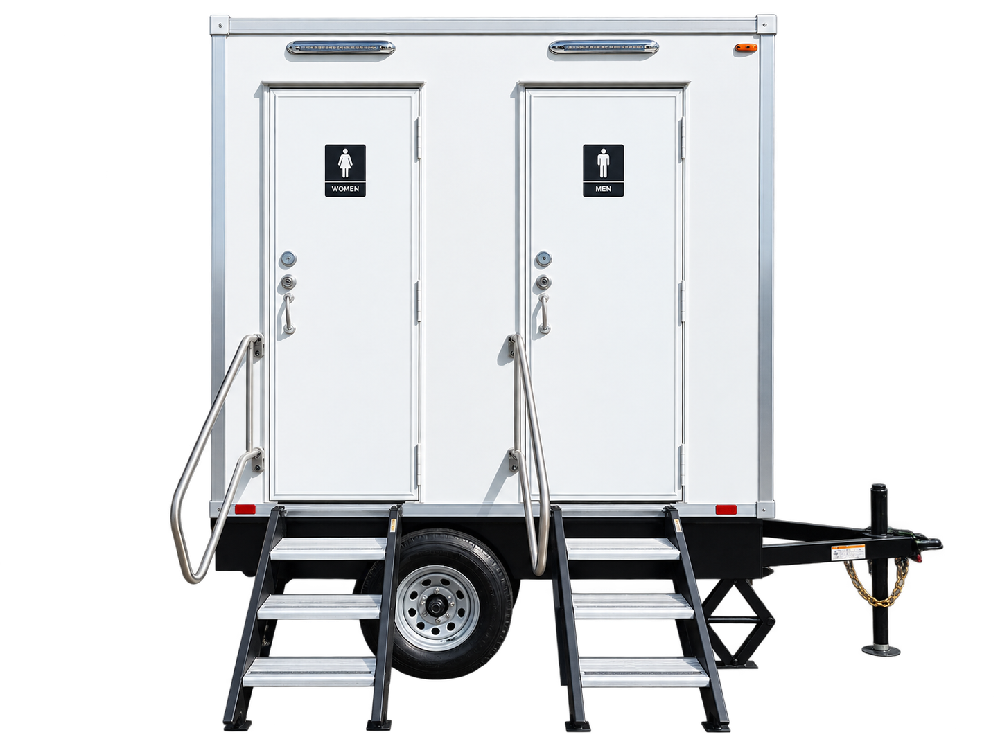 2-stall luxury restroom trailer rental in Nashville, TN