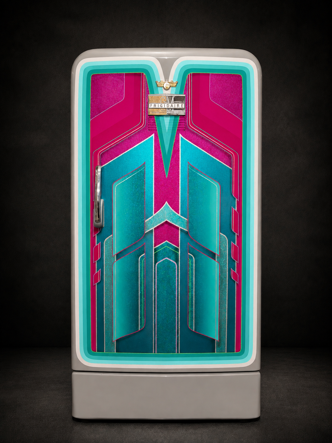 miami vice vintage fridge paint