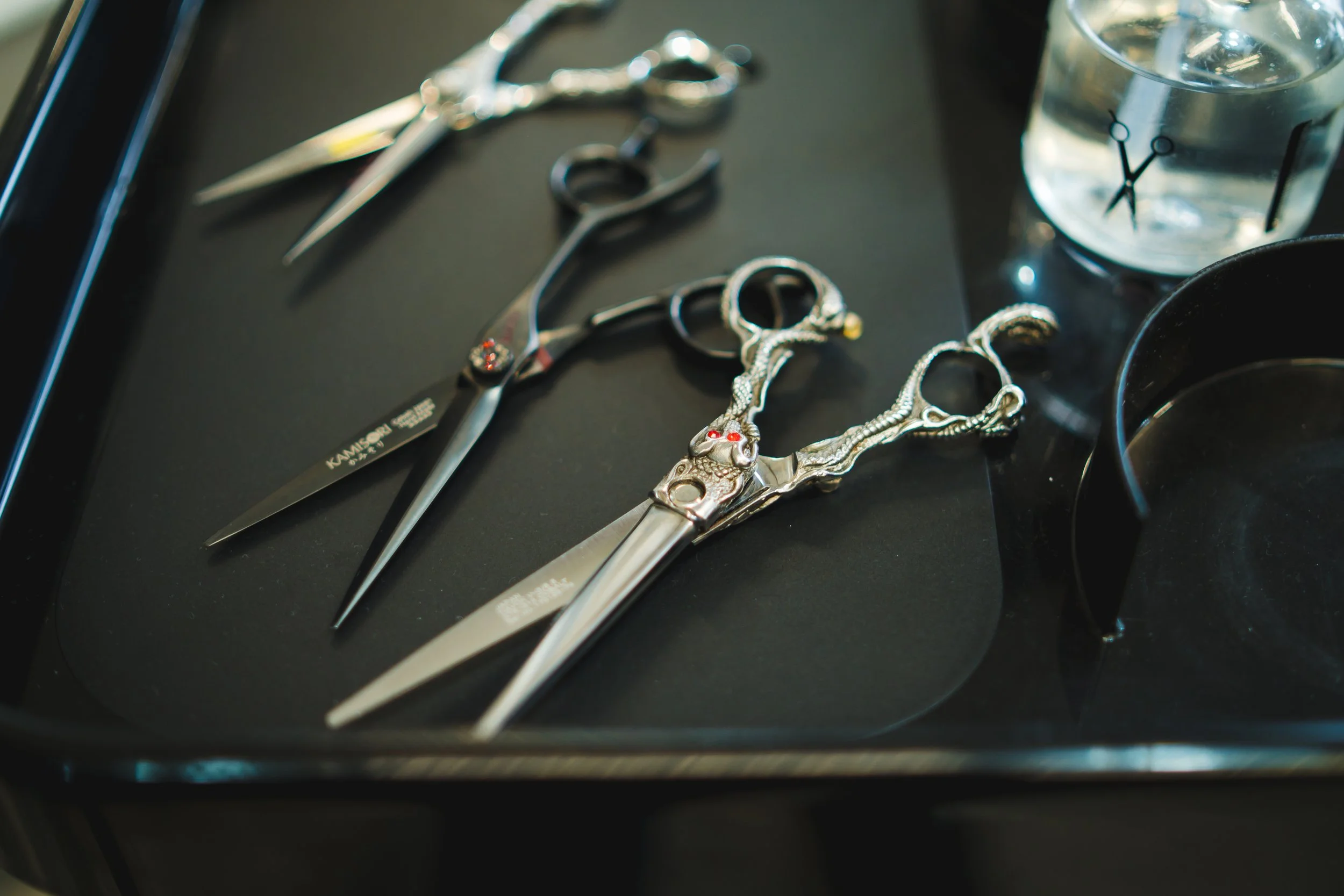 Professional hairdressing scissors and styling tools at CS London HiarShine in mill hill, London