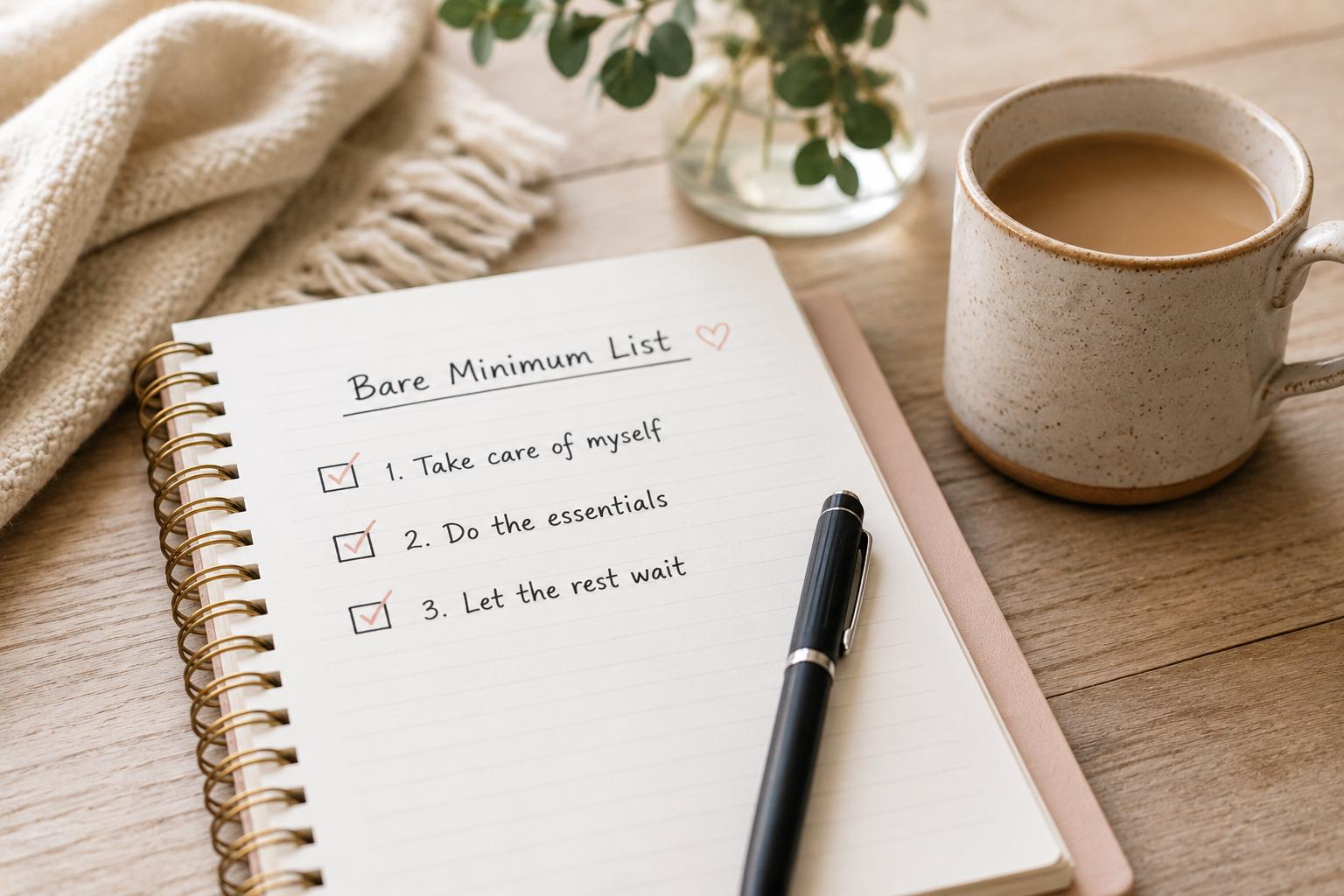 The Bare Minimum List: A Simple Way to Feel Less Overwhelmed