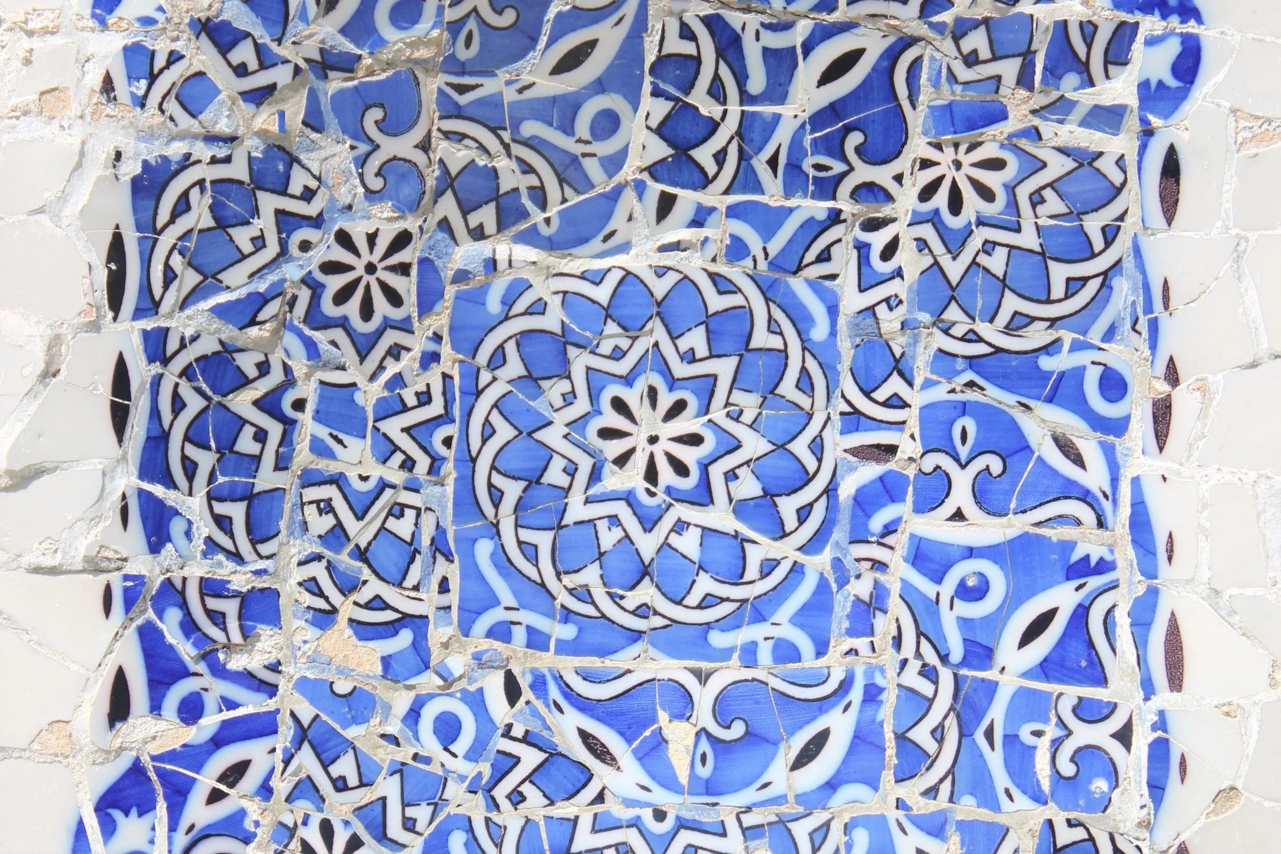 Mosaics at Park Güell, Barcelona