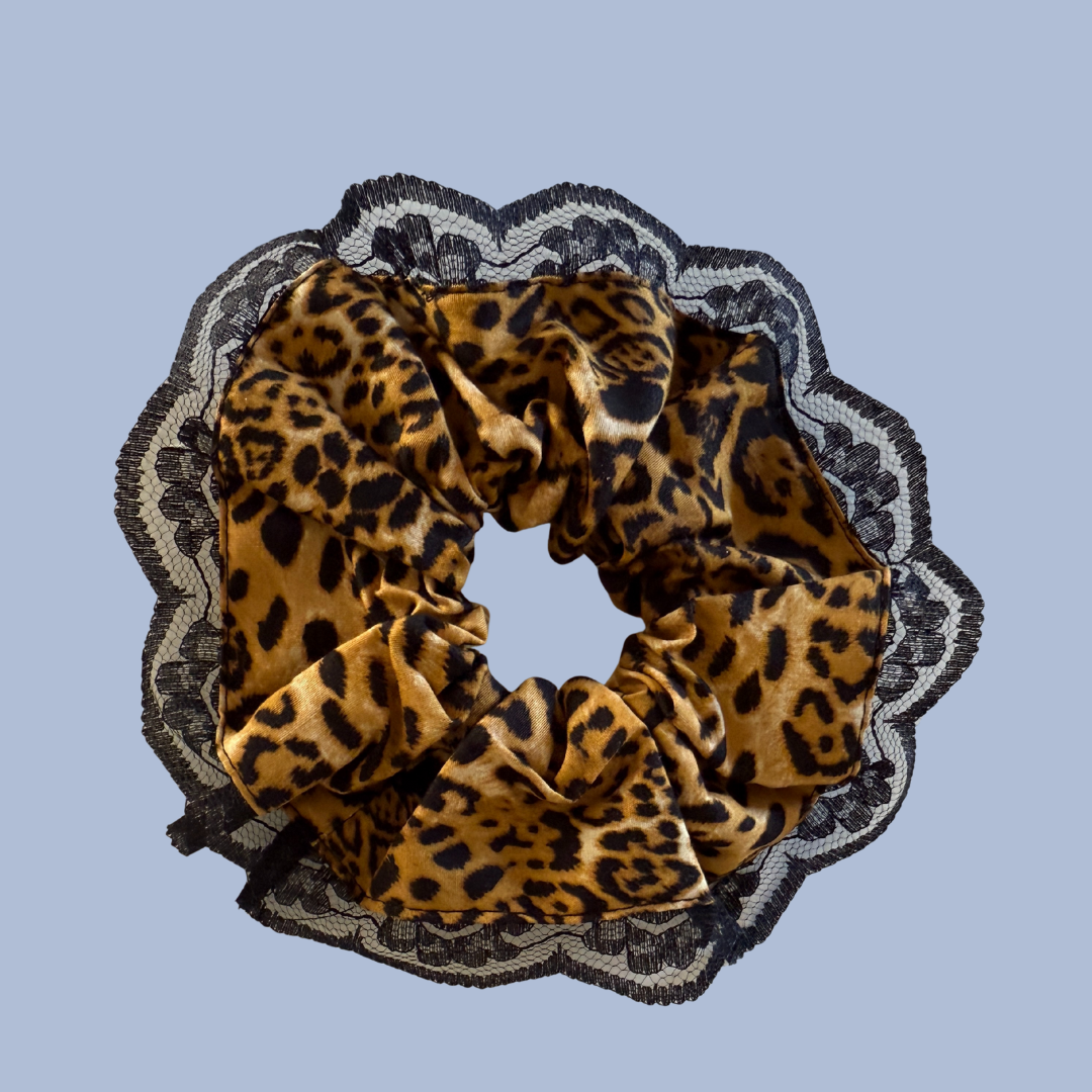 Athena Lace Trim Scrunchie