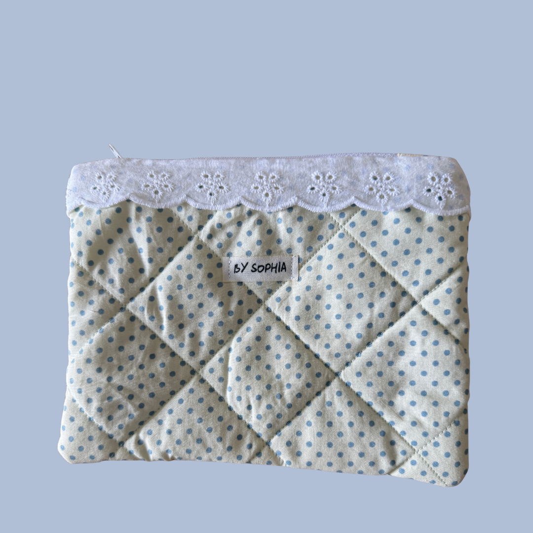 Polka Dot & Lace Essentials Pouch