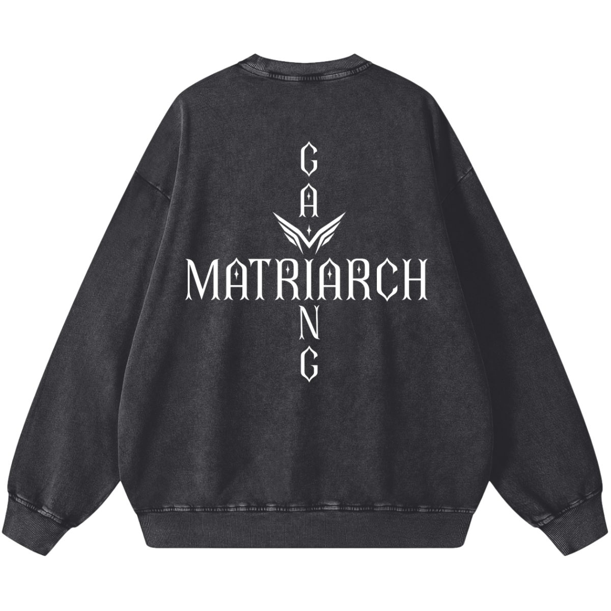 Matriarch White Criss-Cross Sweatshirt