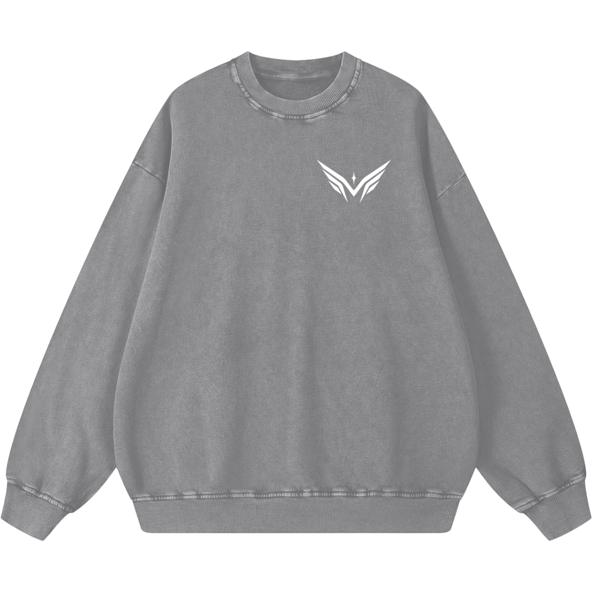 Matriarch White Criss-Cross Sweatshirt Light Gray Front.png