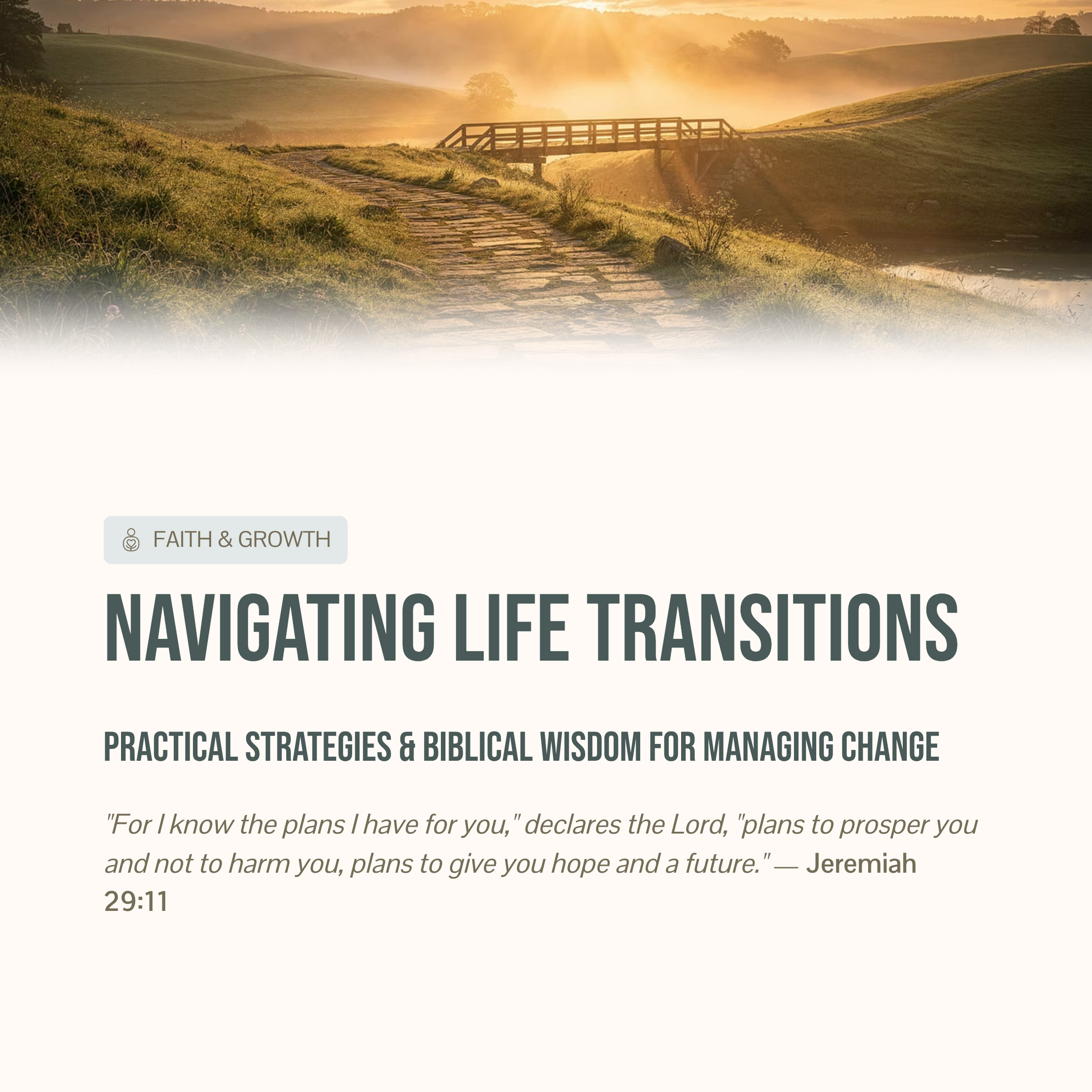 Navigating Life Transitions: Practical Strategies and Biblical Wisdom for Managing Change