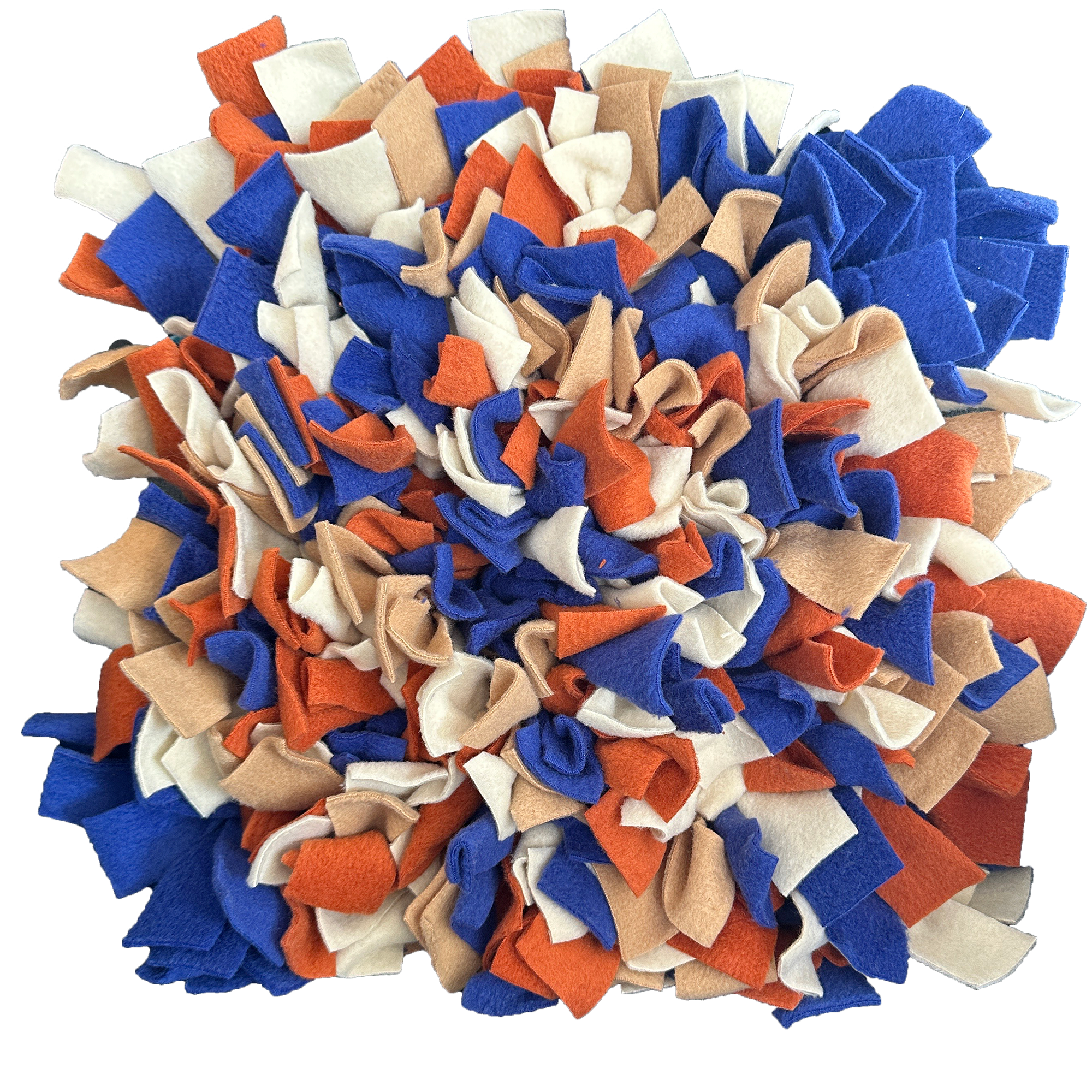 Snuffle Mat - Dark Blue, Burnt Orange, Beige, White 2.0