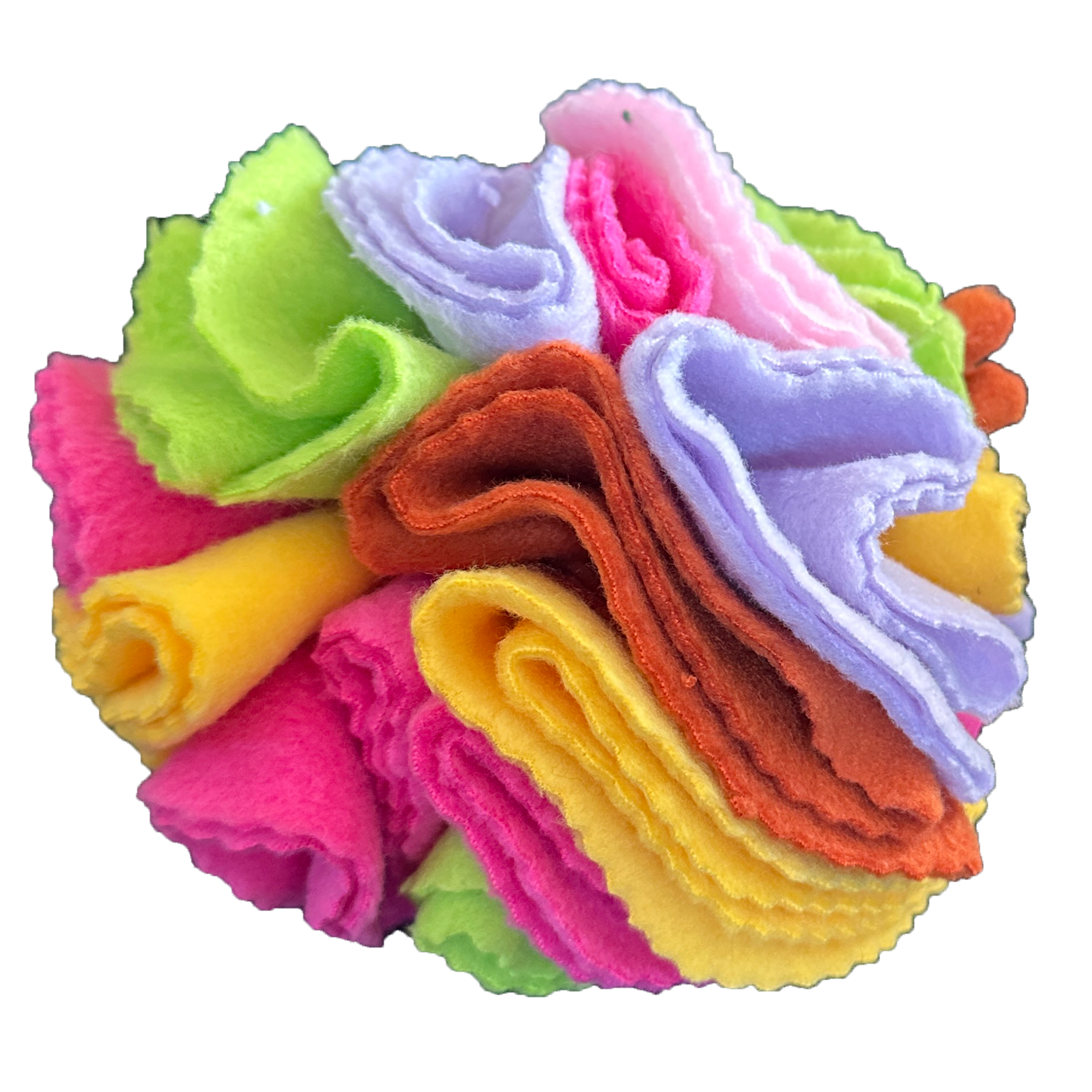 Snuffle Ball | Bright Pink, Yellow, Burnt Orange, Baby Purple