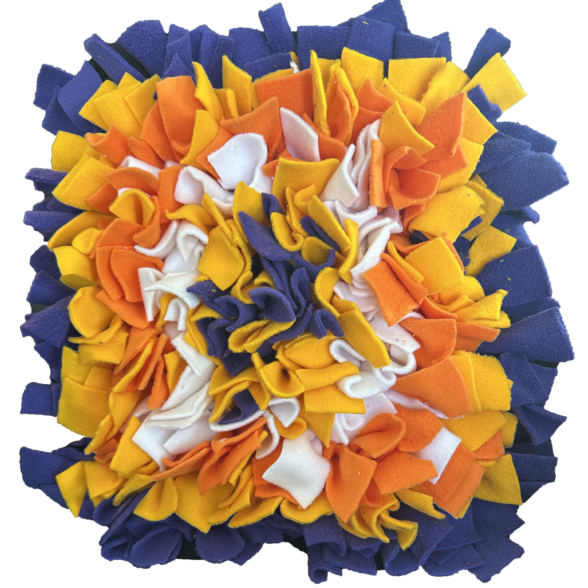 Snuffle Mat - Dark Blue, Orange, Yellow, White