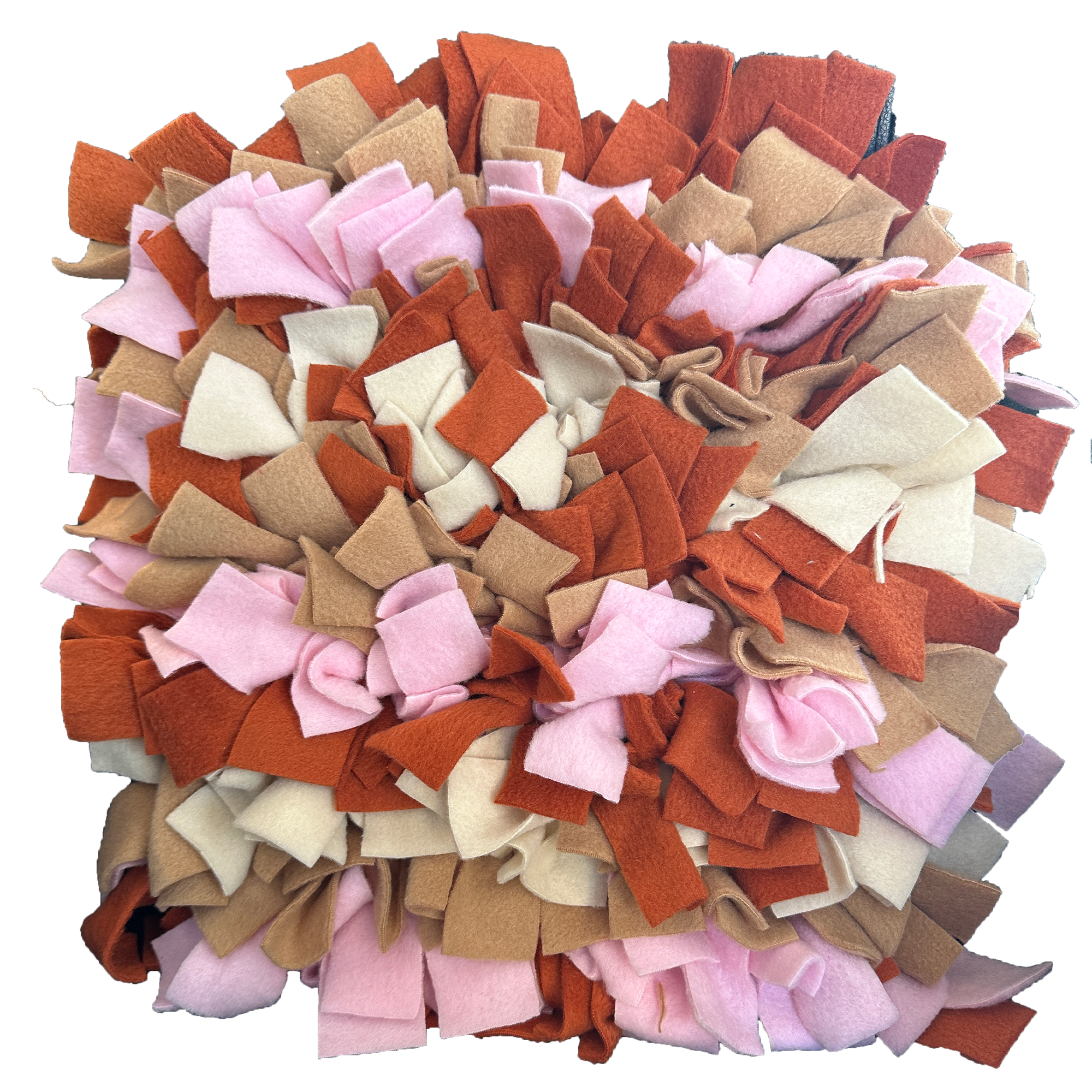 Snuffle Mat - Dark Orange, Cream, Baby Pink, Tan