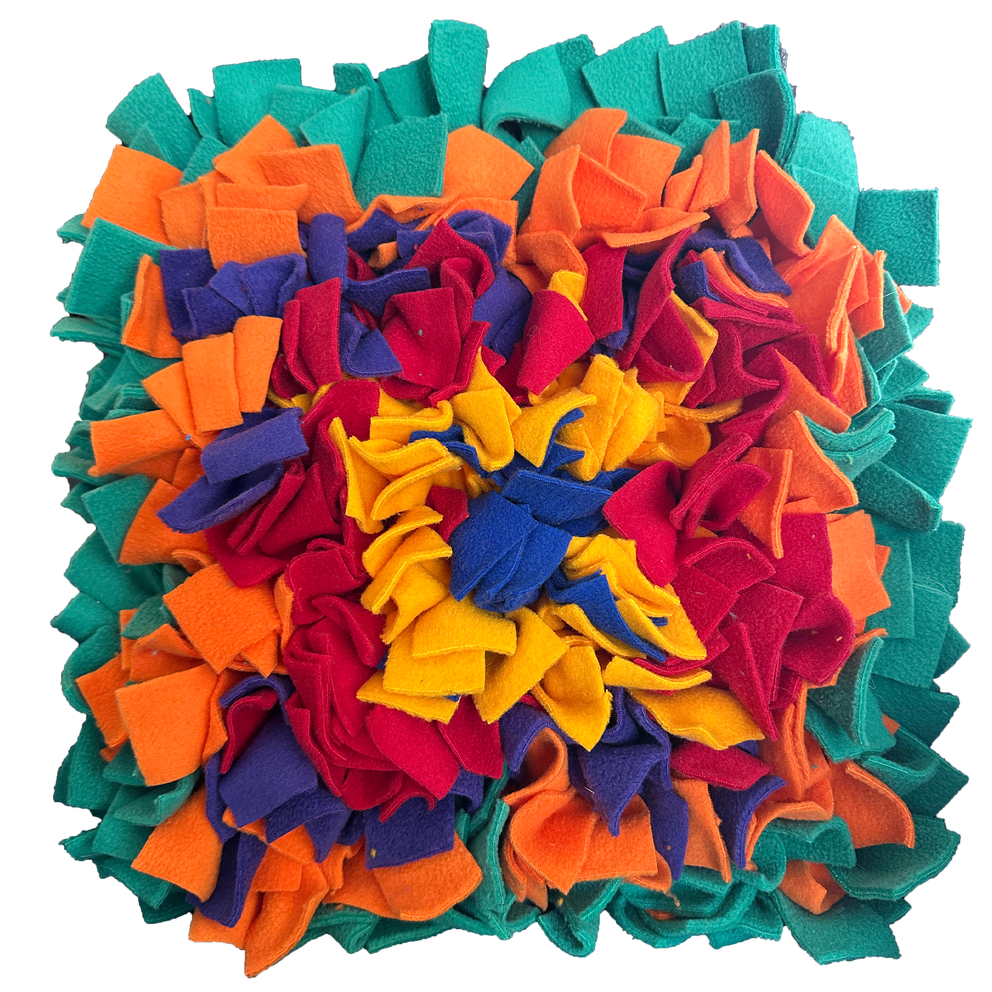 Snuffle Mat - Dark Green, Bright Red, Purple, Bright Orange, Bright Yellow