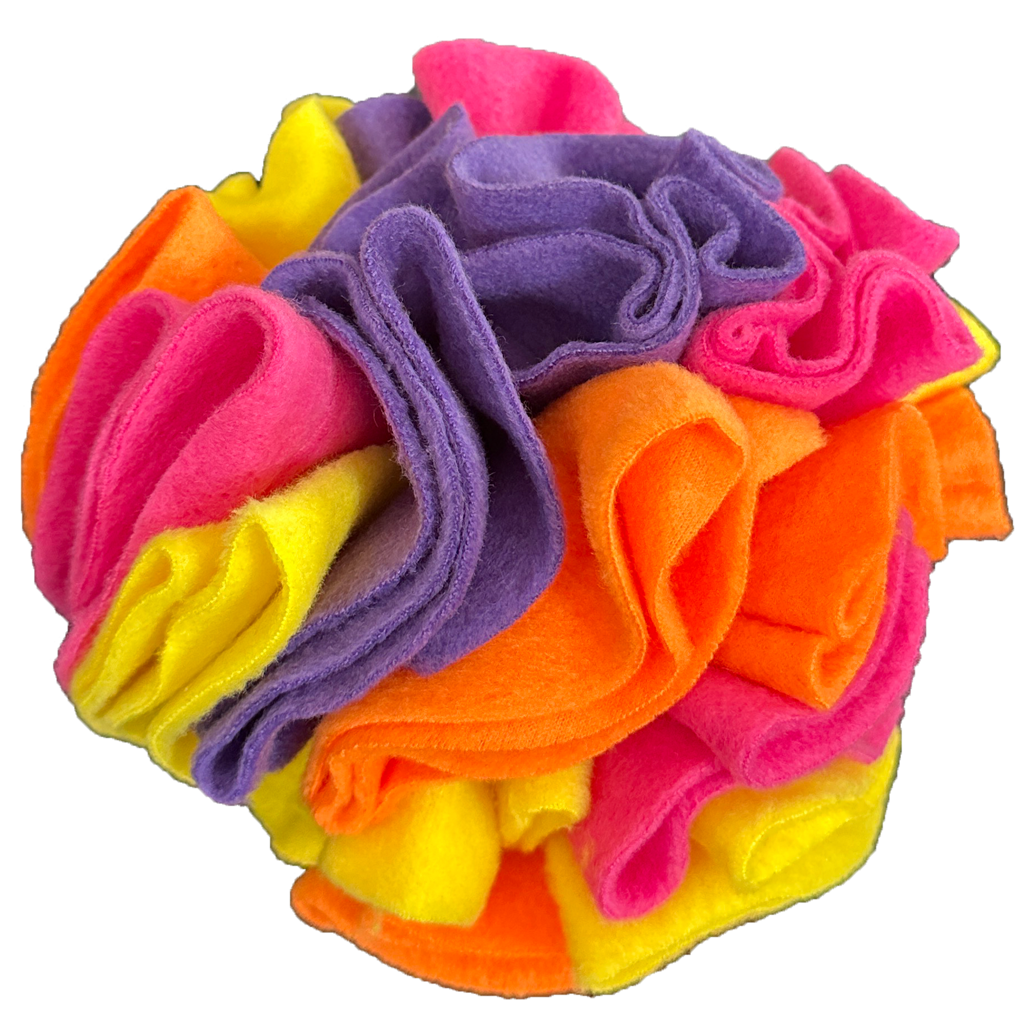 Snuffle Ball - Neon Pink, Orange, Yellow, Purple.png
