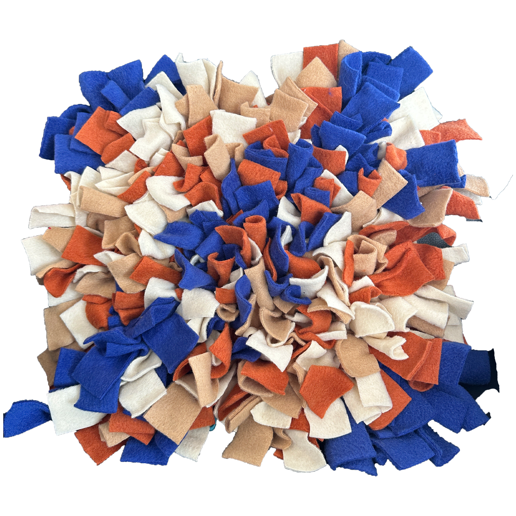 Snuffle Mat - Dark Blue, Burnt Orange, Beige, White
