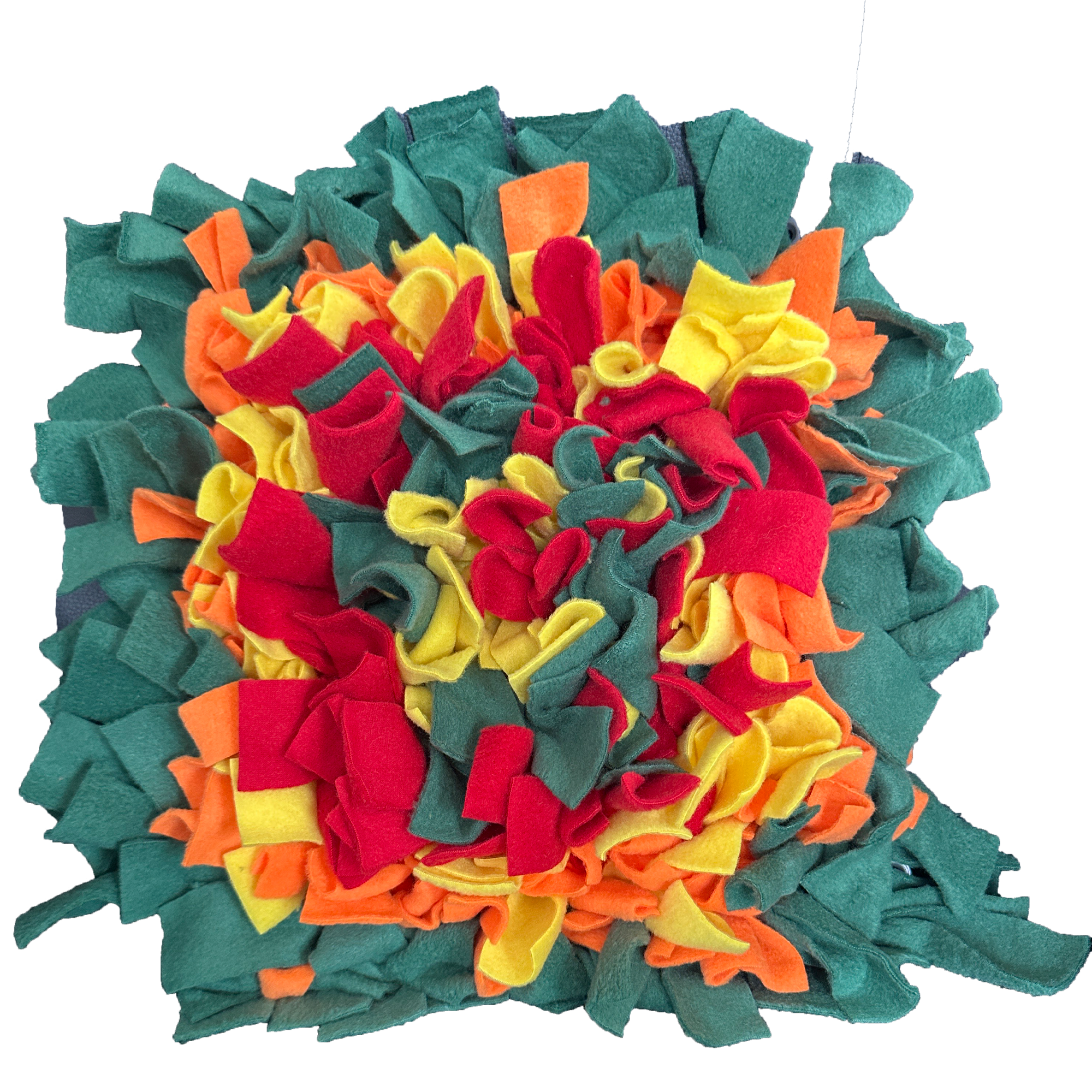 Snuffle Mat - Dark Green, Orange, Yellow, Red
