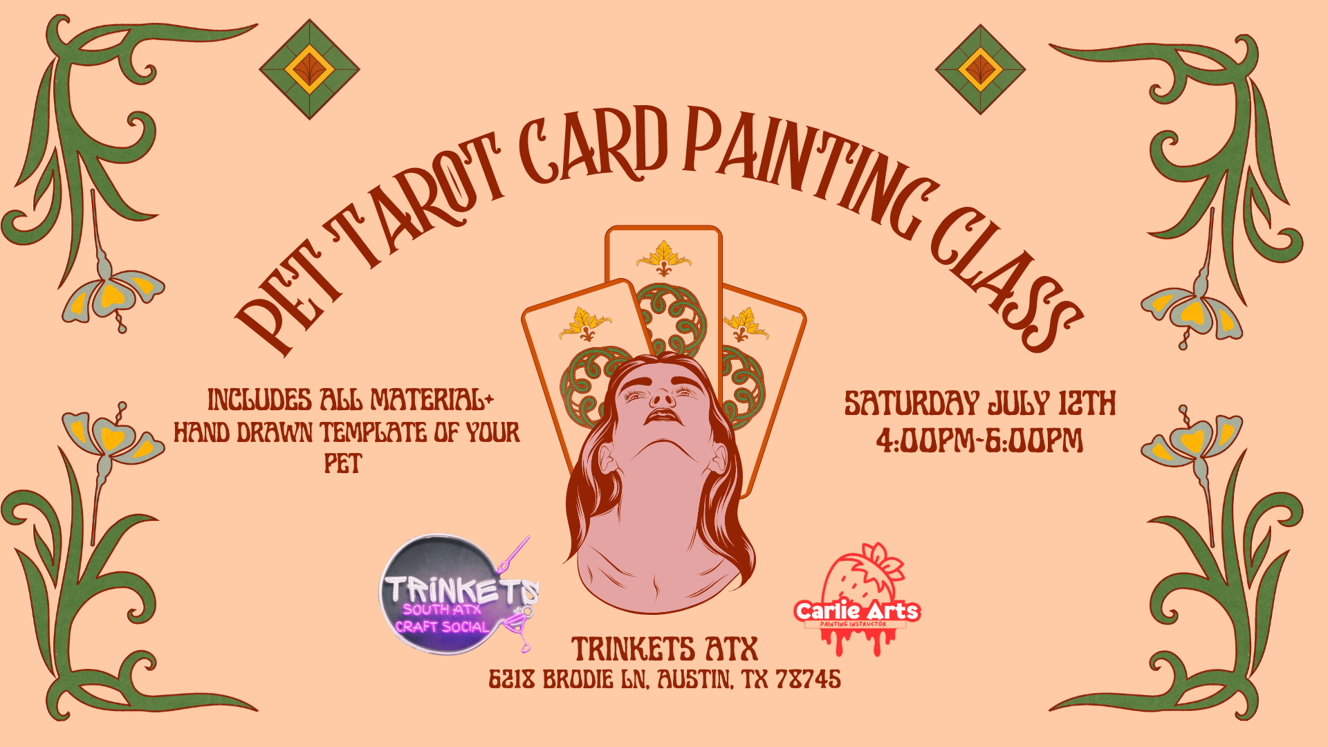Pet Tarot Card Painting Class w/ CarlieArts_