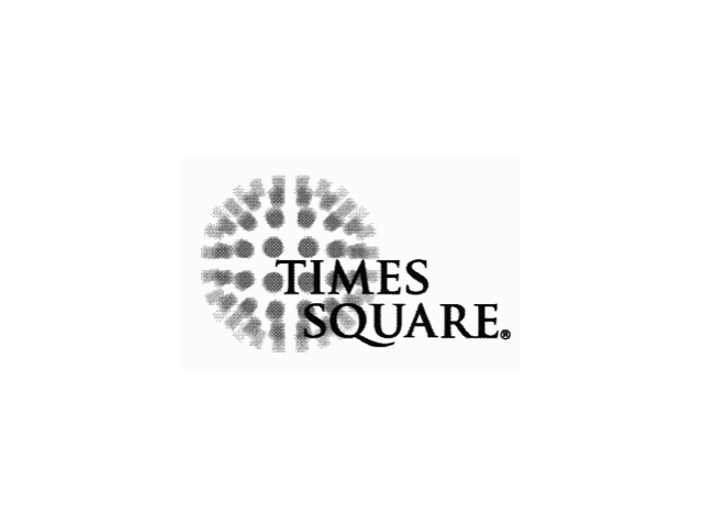 Times Square logo with a circular starburst design