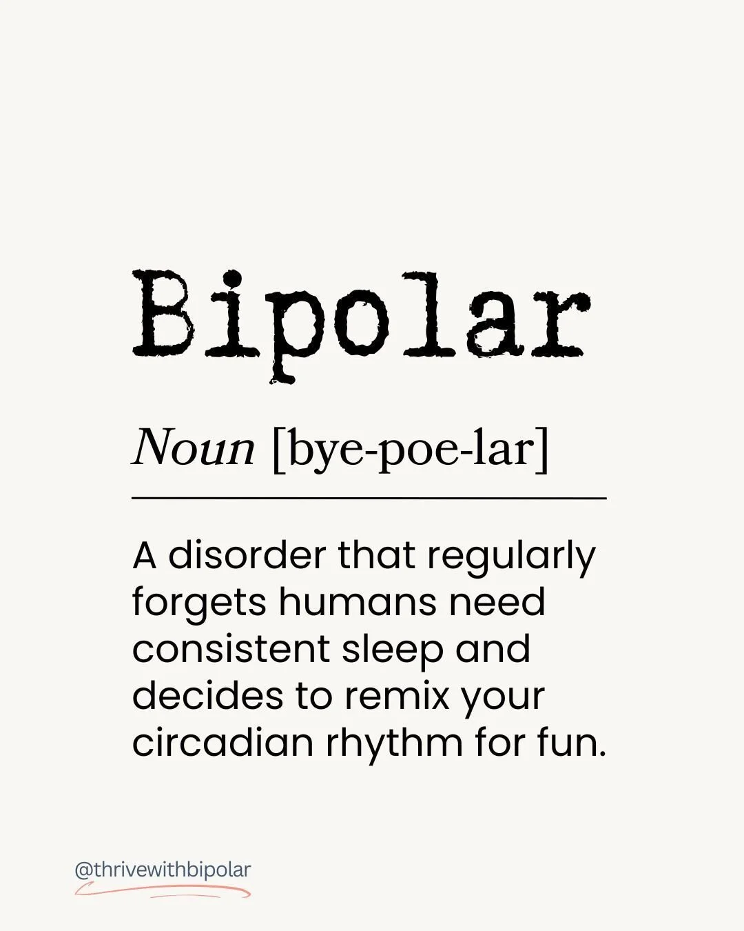 Some days my sleep schedule is just freestyling. 

#bipolarlife #mentalhealthhumor #mooddisorders #bipolardisorder #mentalhealthjourney