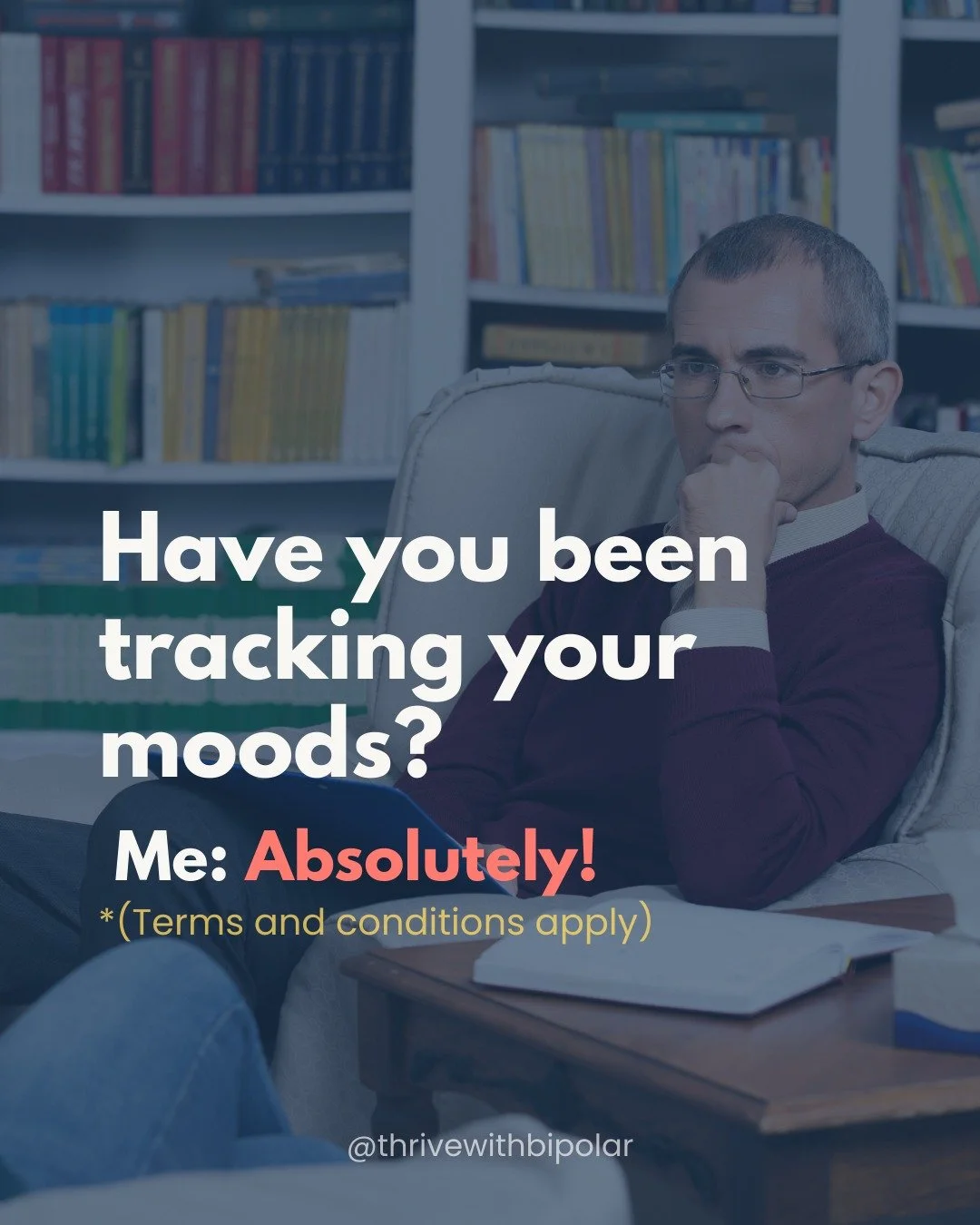 My last psych appointment in 60 seconds.

Psych: &ldquo;Are you tracking your mood symptoms?&rdquo;

Me: &ldquo;I am tracking&hellip; how much I get done between 1 am and 4:30 am. If that counts.&rdquo;

Also me: Can&rsquo;t focus on one task for mor