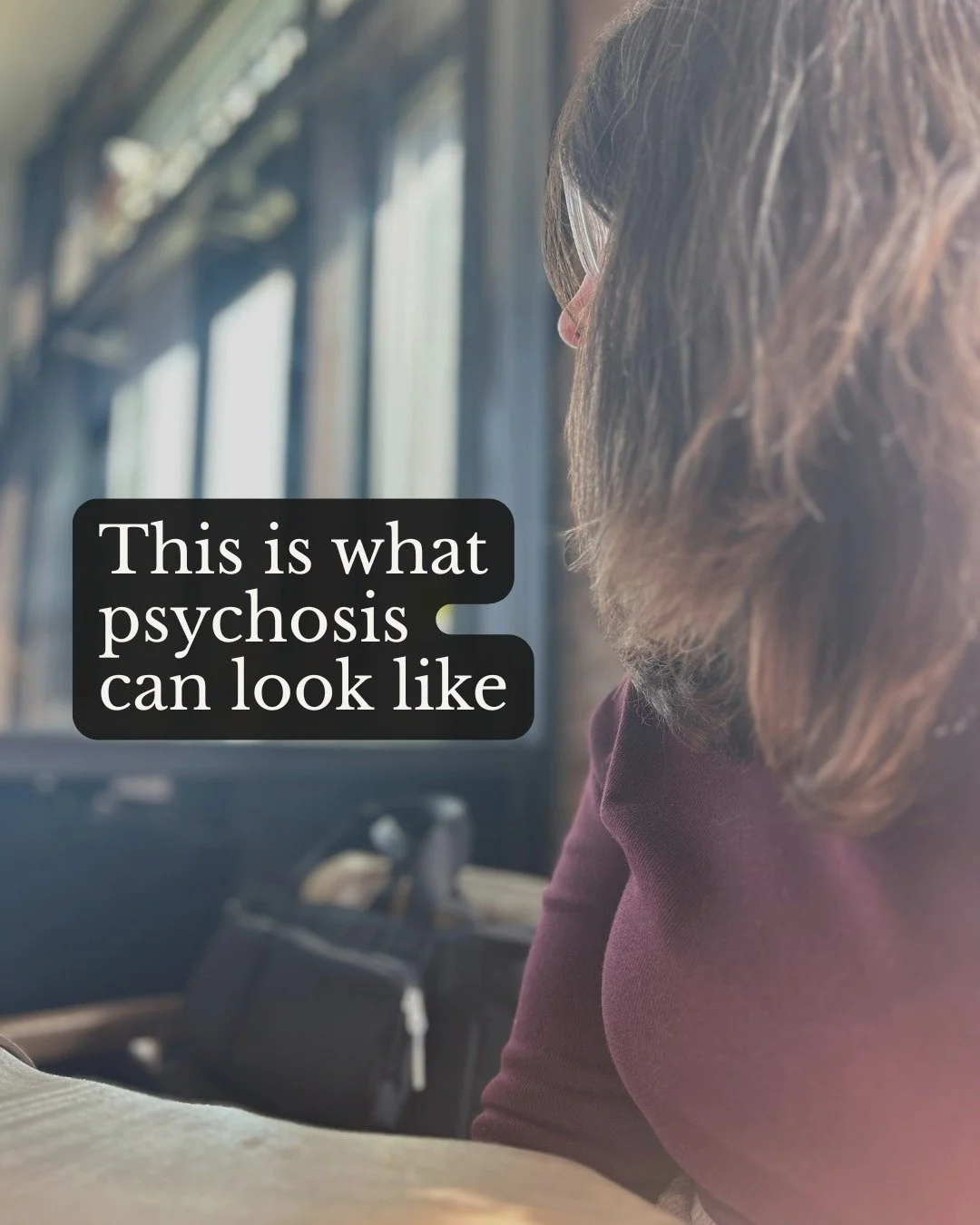 Often, when someone says "psychotic," they mean absurd, ridiculous, out of control, or violent. However, psychosis doesn&rsquo;t always look chaotic. This is a popular myth that is glorified in movies. 

Sometimes it&rsquo;s sitting in a co