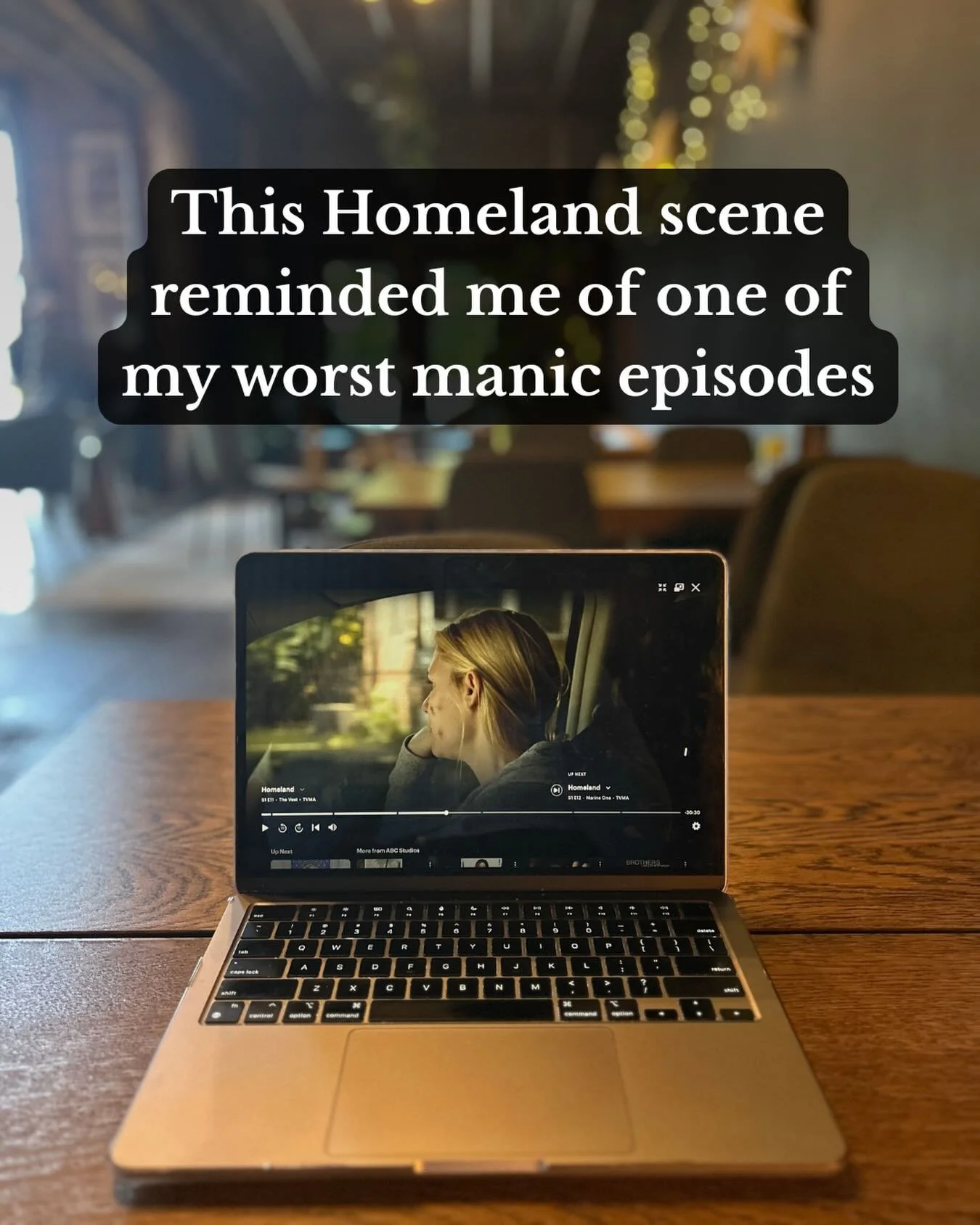 I started watching Homeland after so many of you recommended it to me. And honestly?  I&rsquo;m hooked! There have already been moments that feel painfully familiar.

There&rsquo;s a scene in Season 1 where Carrie impulsively jumps out of a moving ca