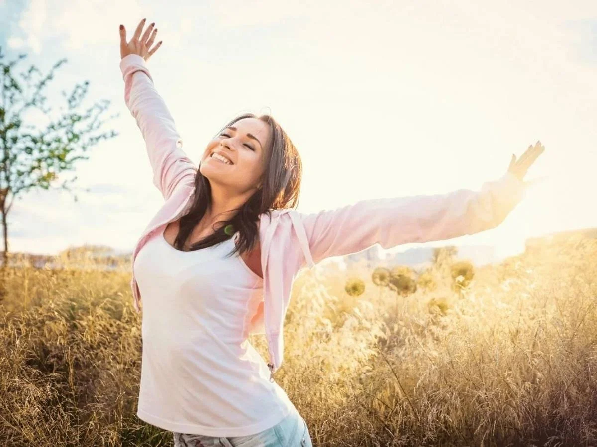 Woman happy signify bipolar hypomania
