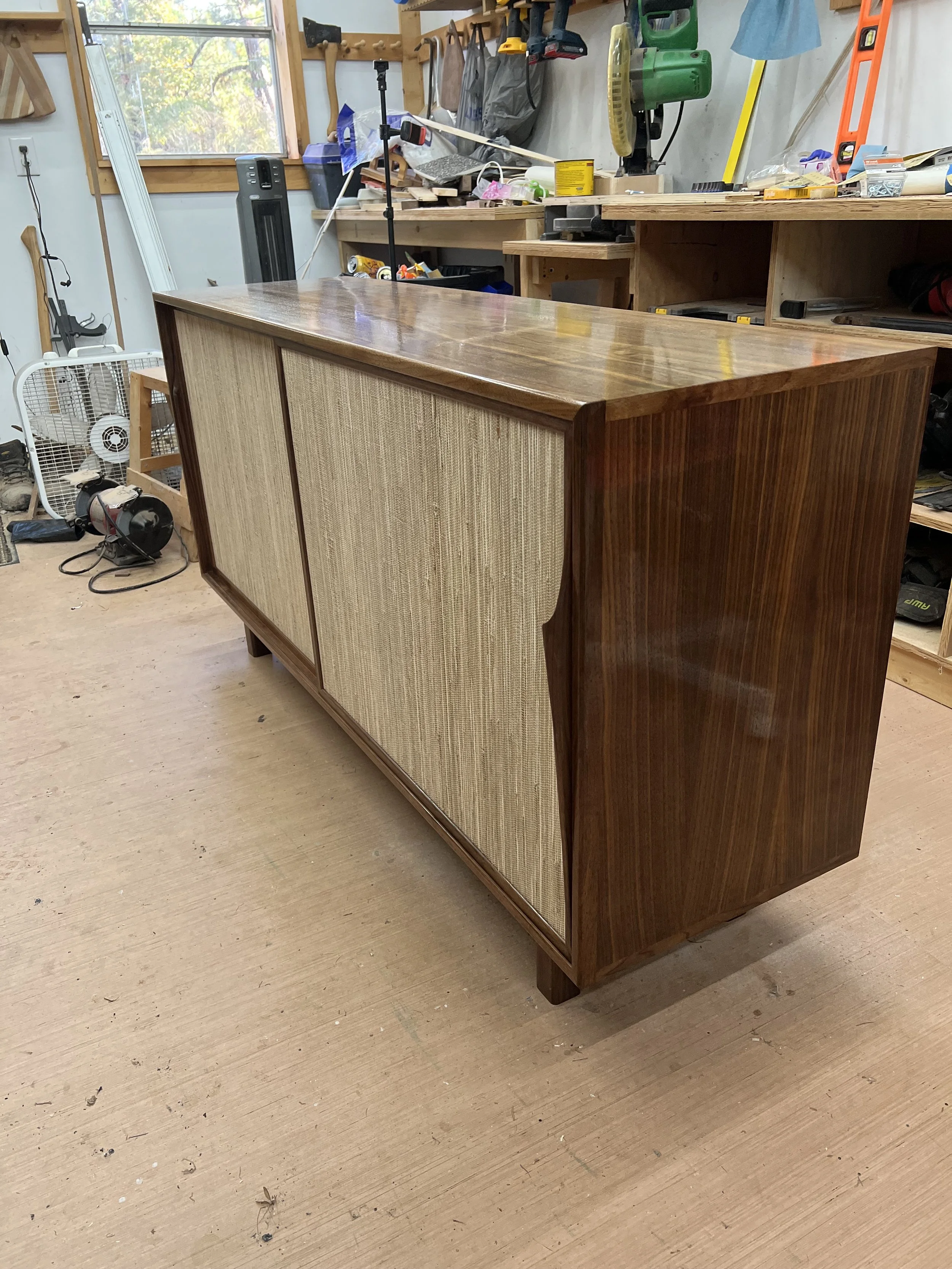 MCM Credenza with Seagrass Finish