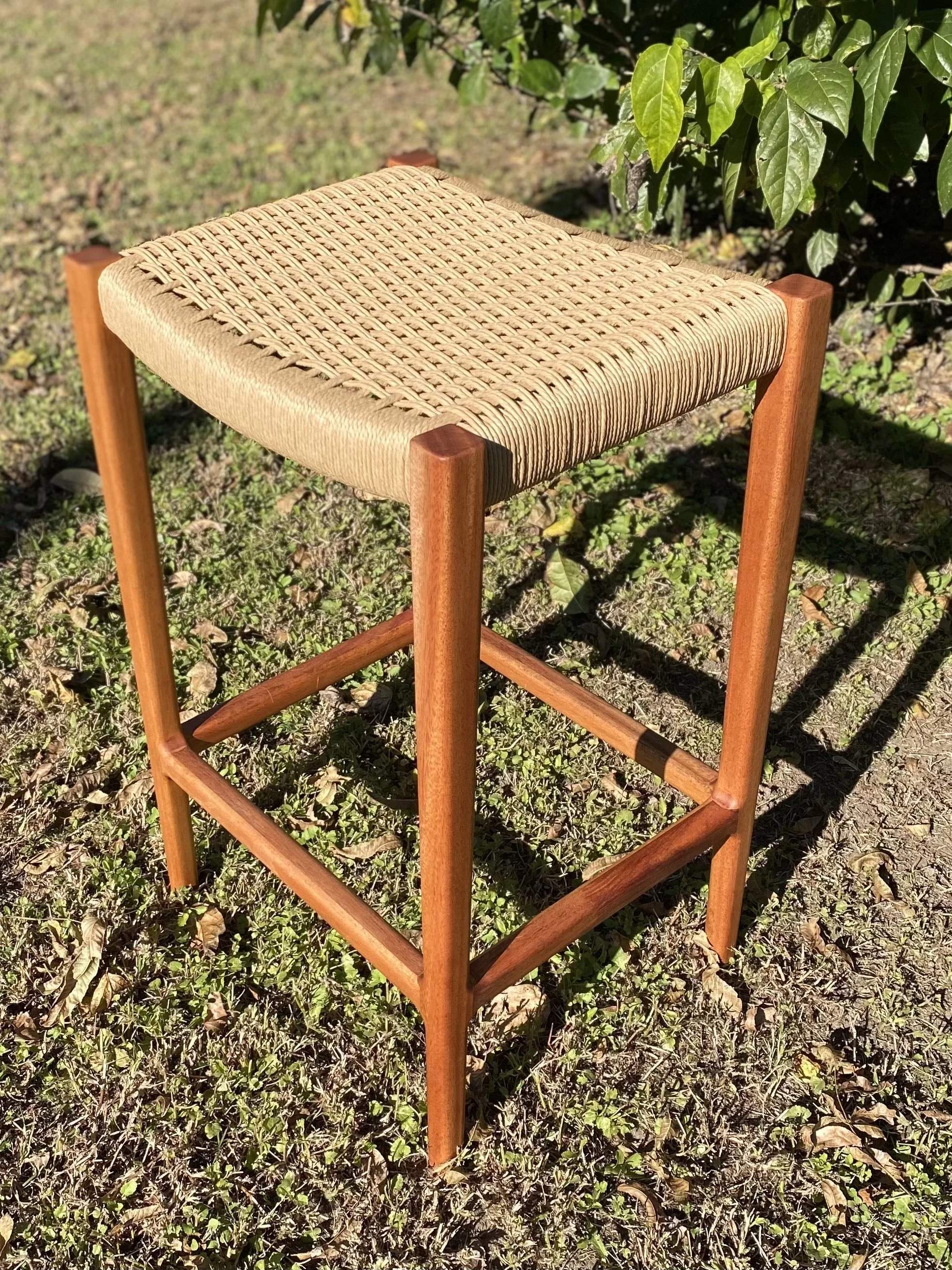 MCM Handwoven Danish Cord Stools