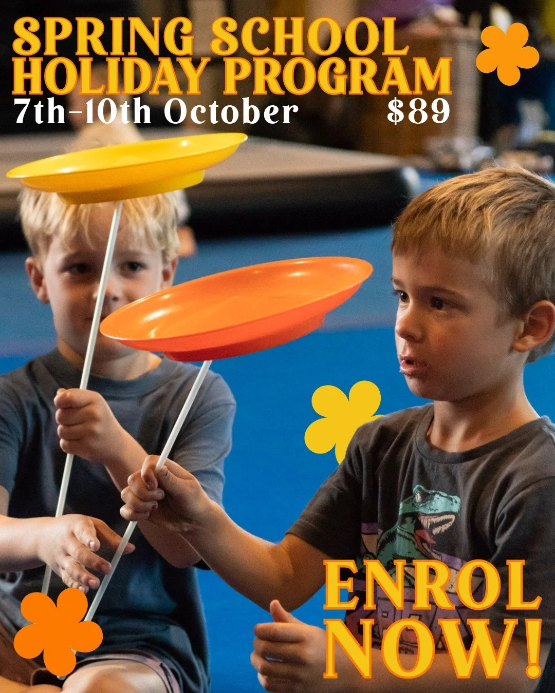 🎪 Our Spring School Holiday Program is now LIVE! 🌸✨

From 7&ndash;10th October, Circus Monoxide is the place to bring your active, creative kid to learn everything from trapeze to tumbling, tight-wire to juggling! 

Jam-packed with games, activity,