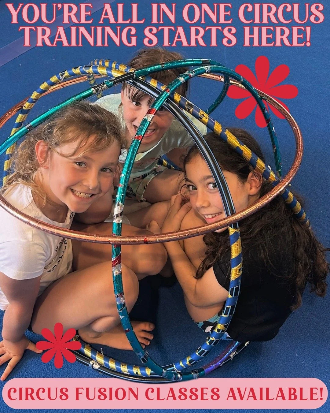 🎉🎪 One class. ALL the circus skills. Unlimited fun.

Circus Fusion is your chance to flip, fly, juggle, balance, and giggle your way through the best workout ever. 🤹&zwj;♂️✨

Perfect for beginners AND seasoned circus humans!
Let&rsquo;s get bendy,