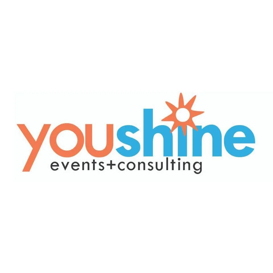 Logo of You Shine Events and Consulting with sun design