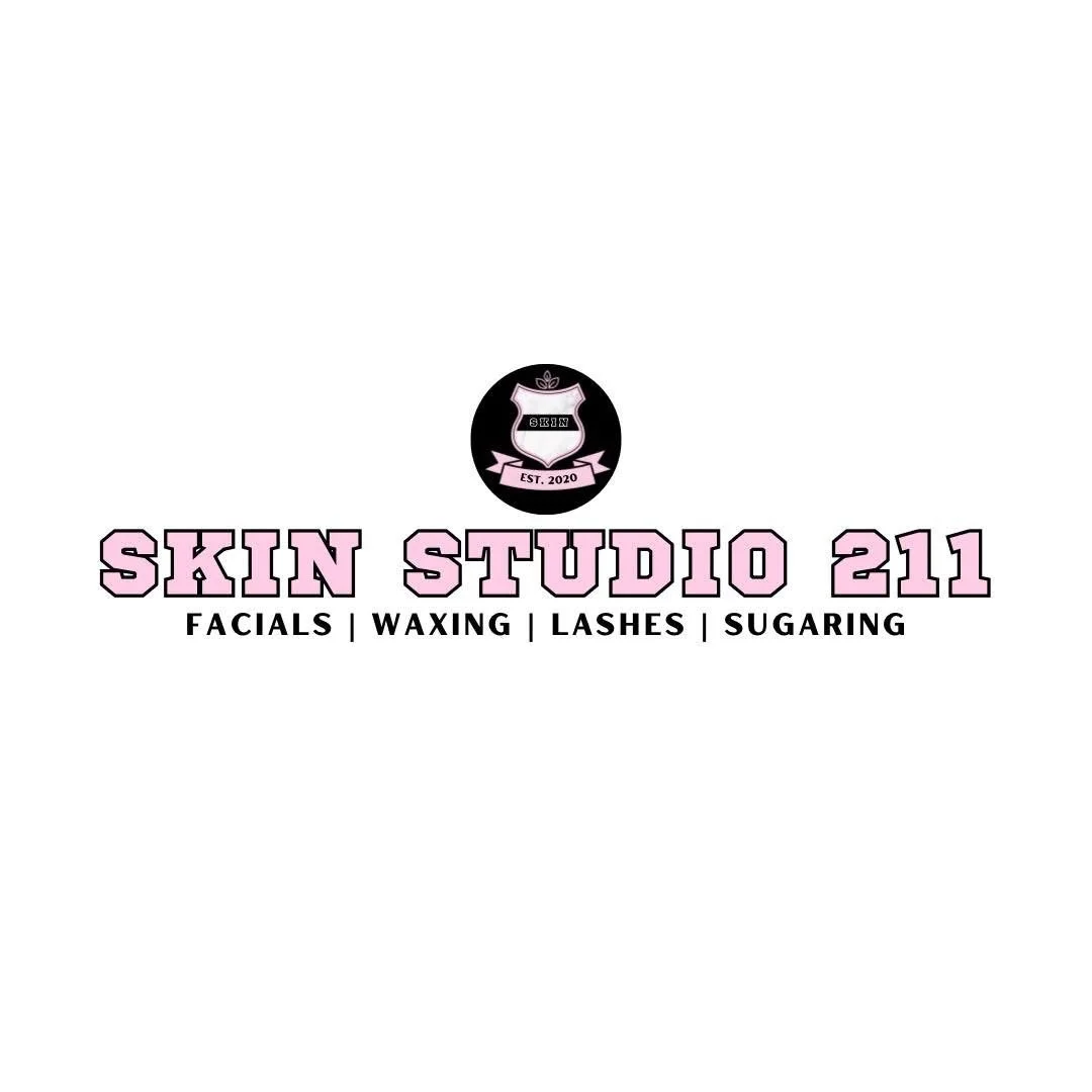 Skin Studio 211 logo with text 'Facials | Waxing | Lashes | Sugaring', and establishment year 2020.
