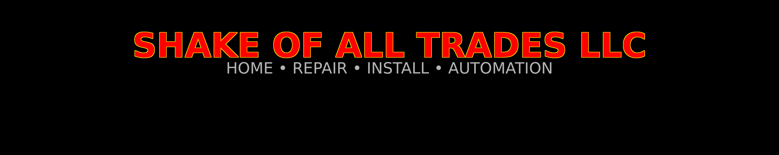 Shake of All Trades LLC logo featuring home repair, installation, and automation services in Austin, Texas