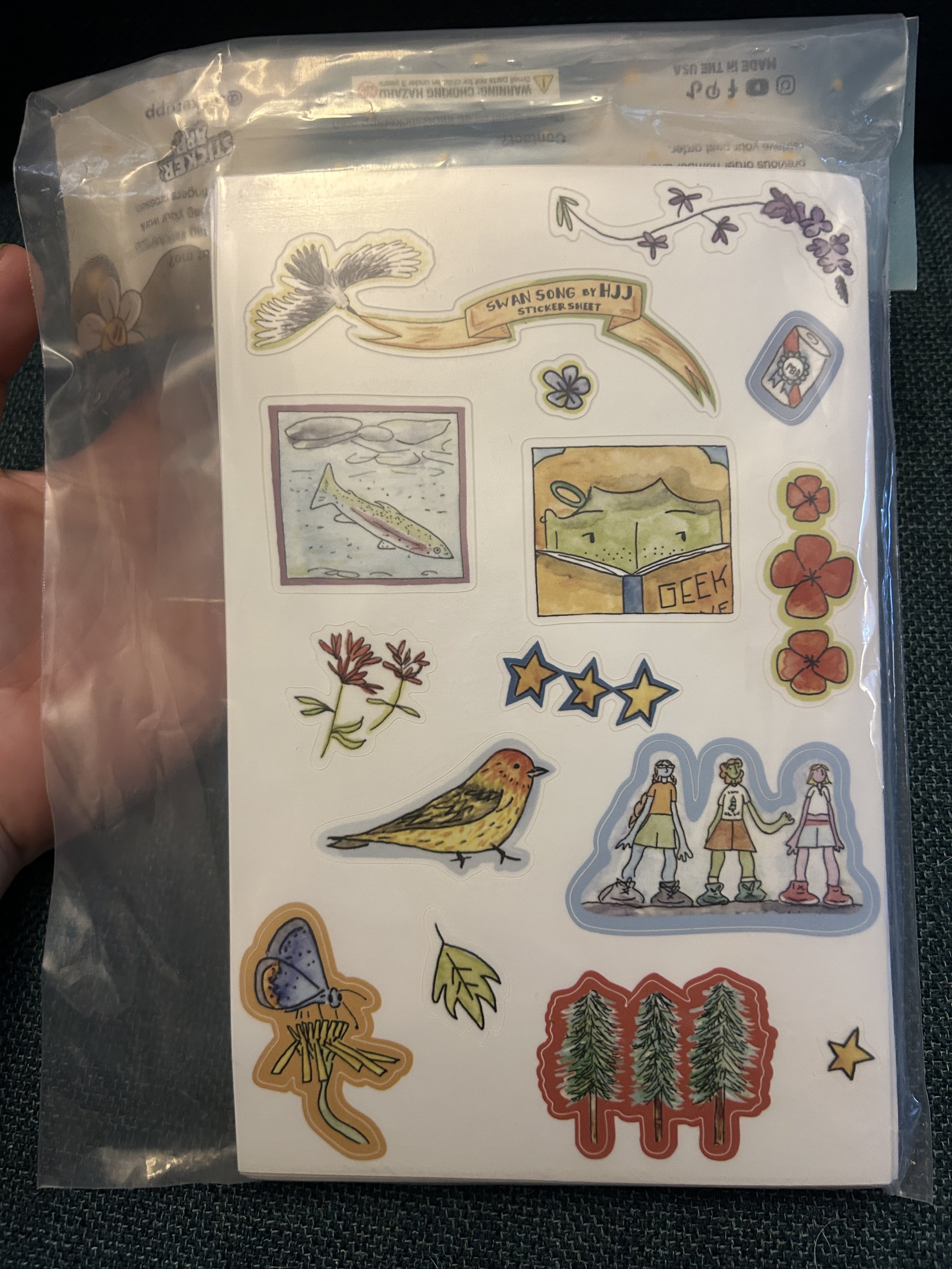 Swan Song Sticker Sheet