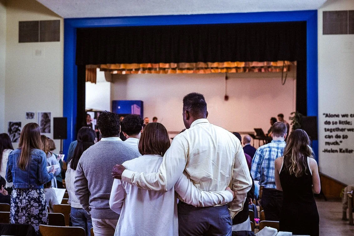 Boston church community worshiping together at The Garden Church