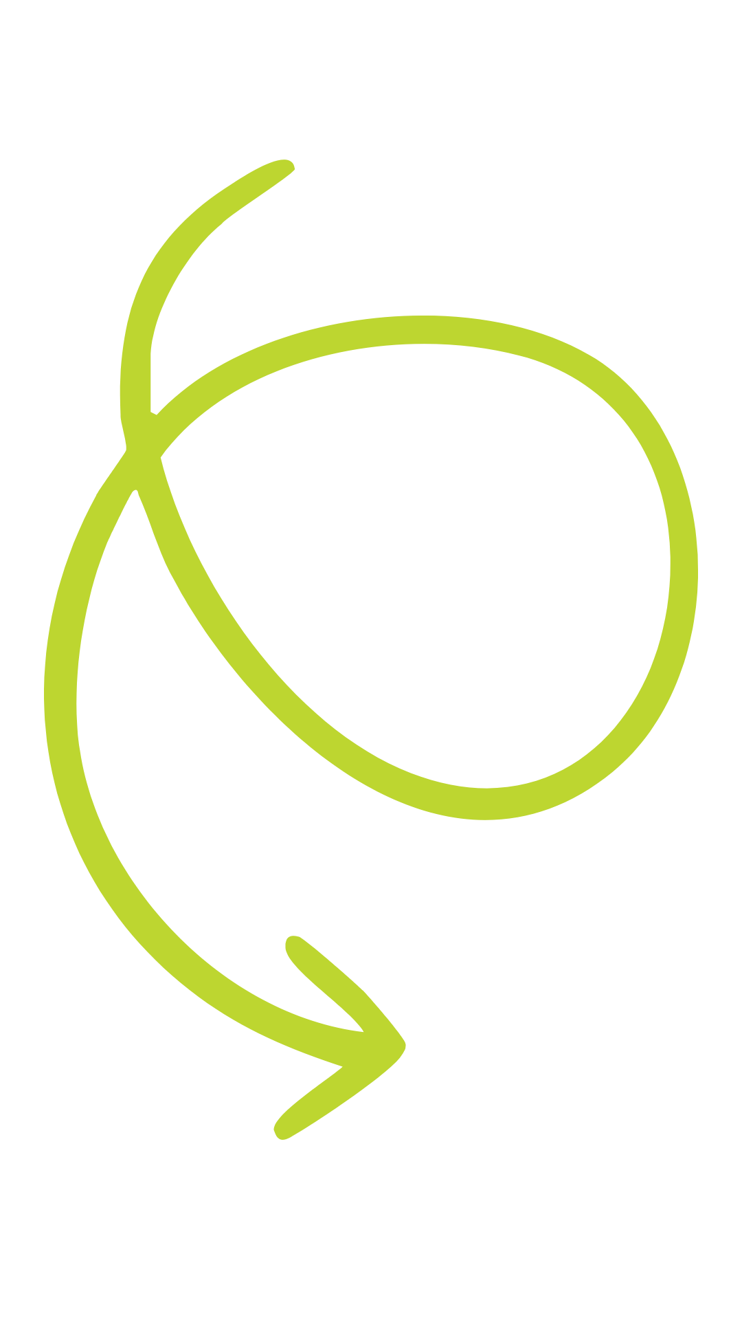Green circular arrow symbol on black background
