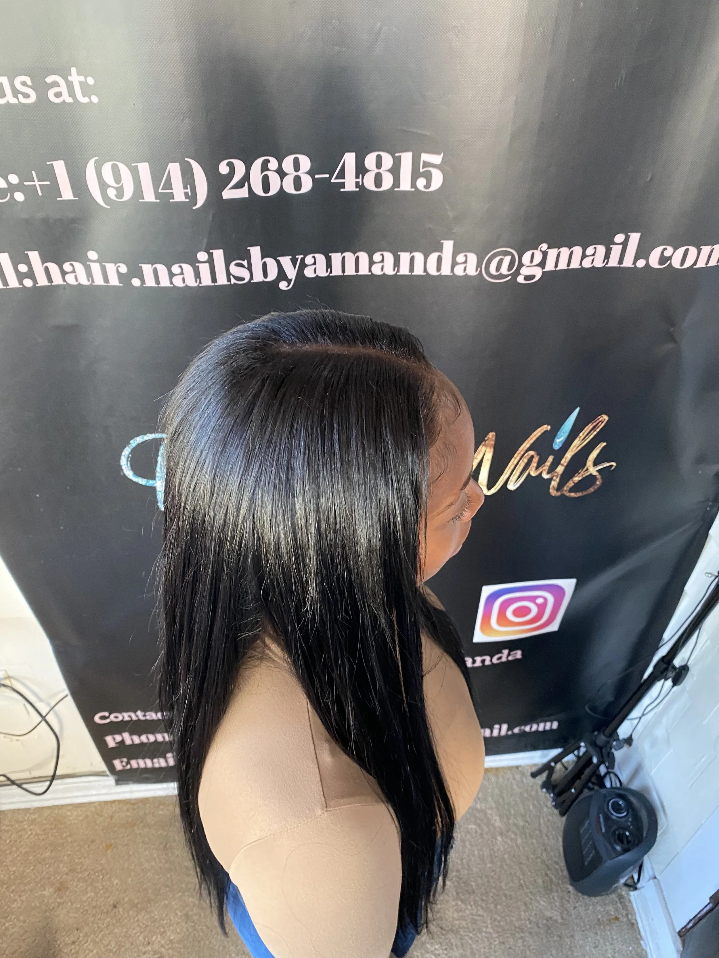 SEW IN EXTENSIONS WITH SOME NATURAL HAIR OUT