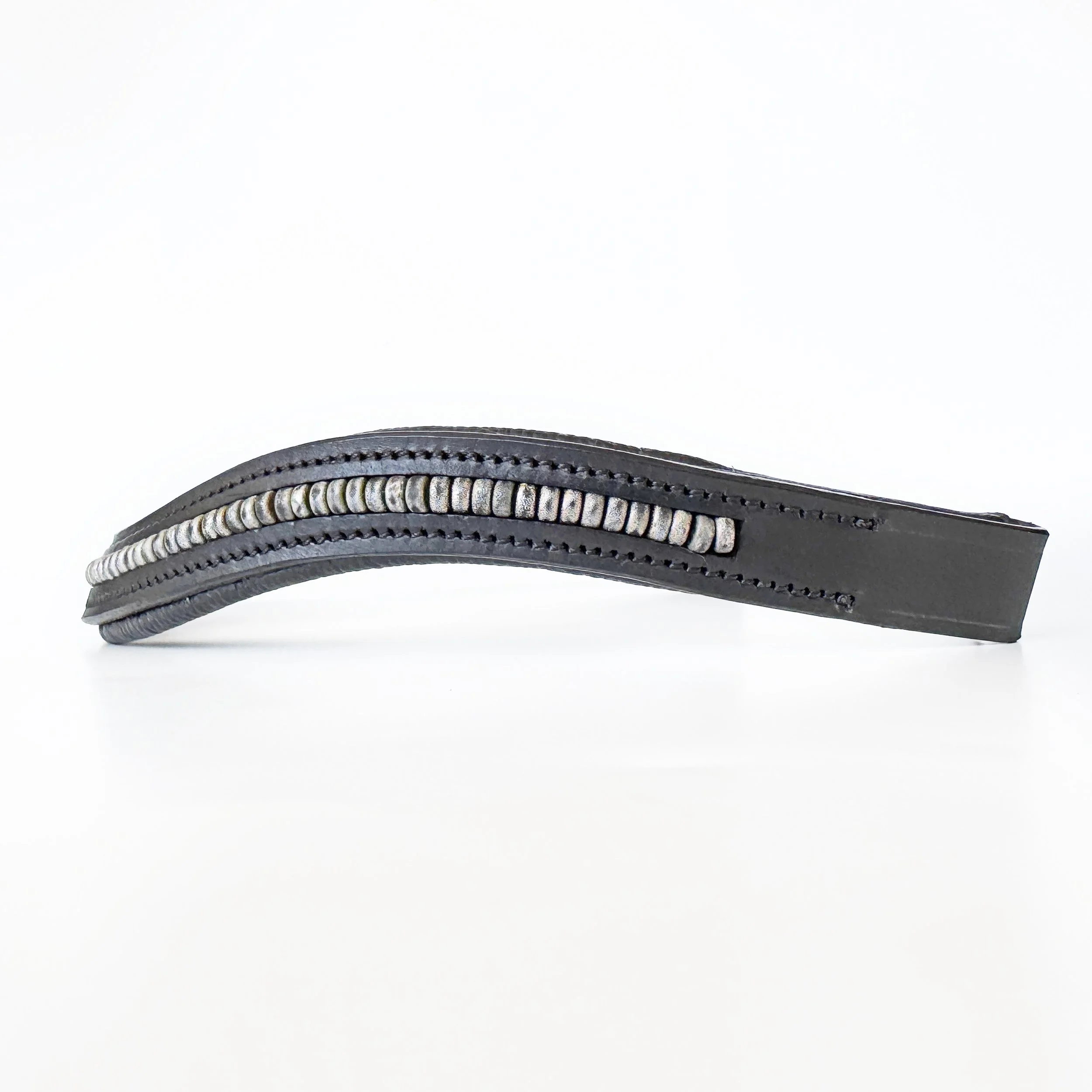 Iridescent Silver Beaded Browband