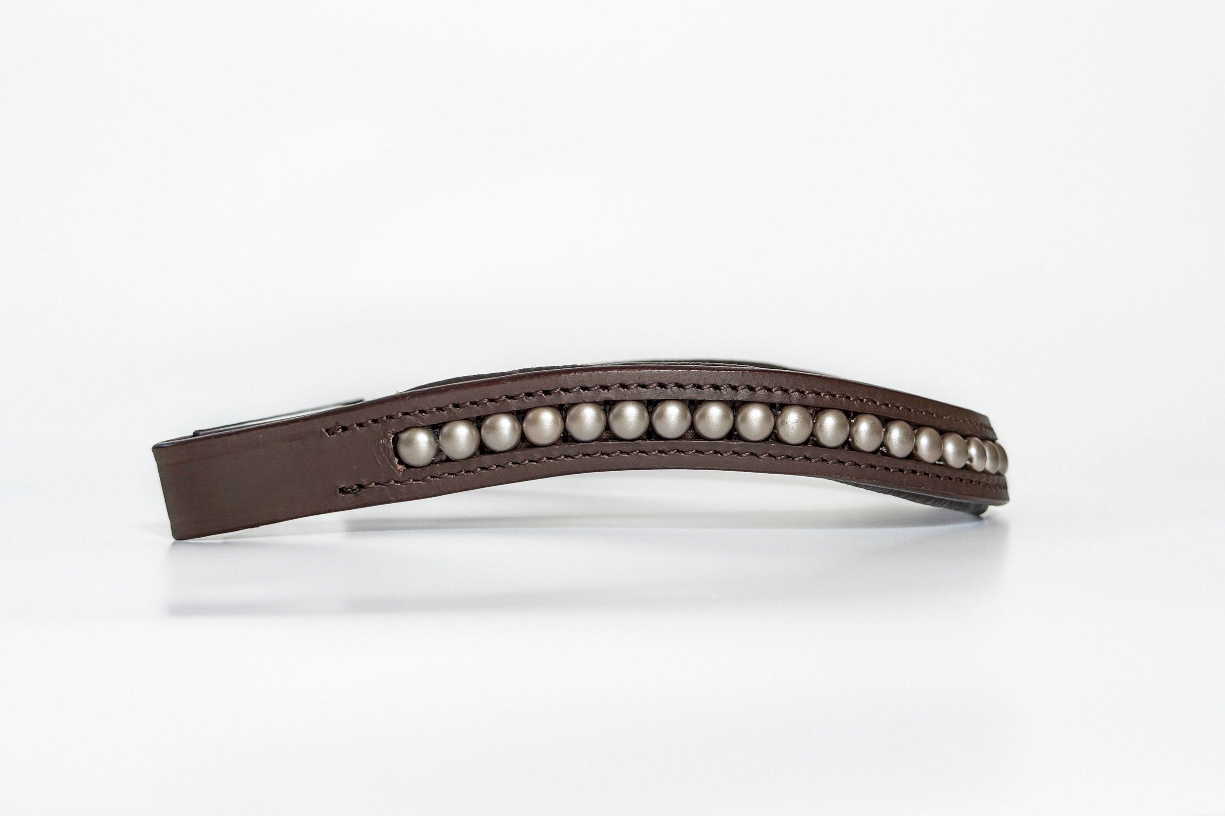 unique gold and brown beaded browband