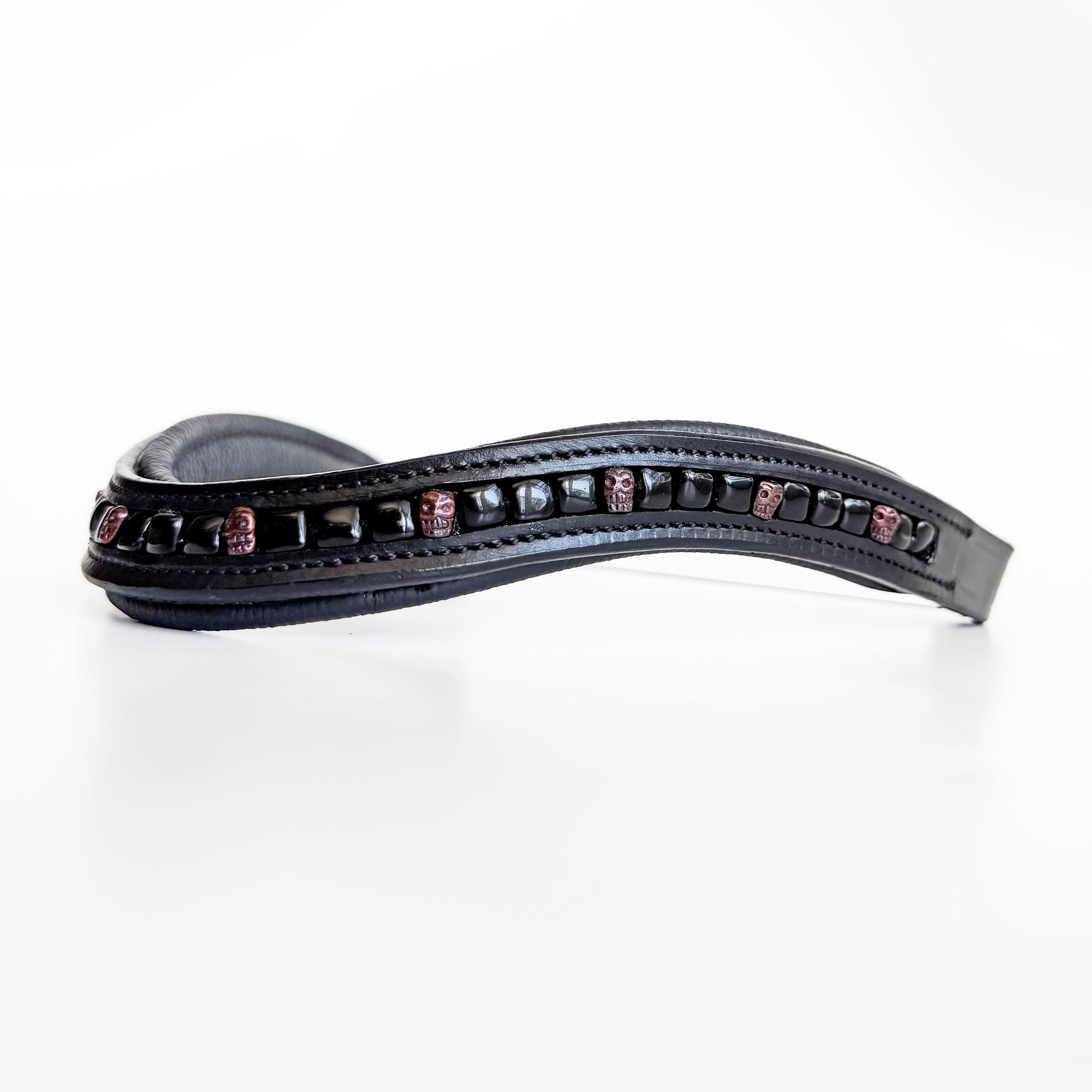 Black & Copper Skull Browband