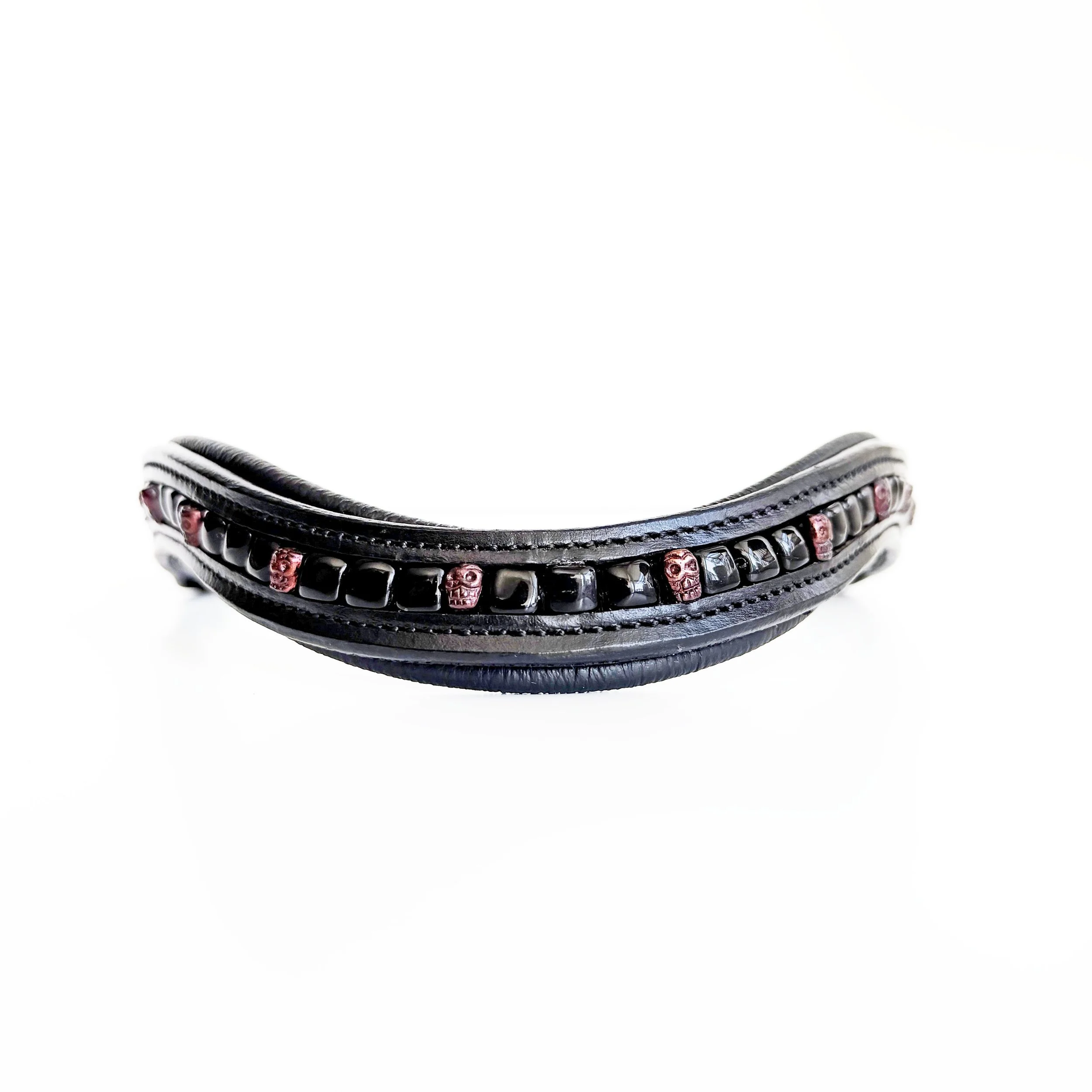 Black & Copper Skull Browband