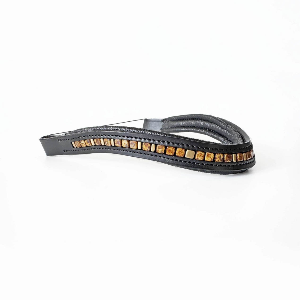 Brown & Gold Beaded Browband