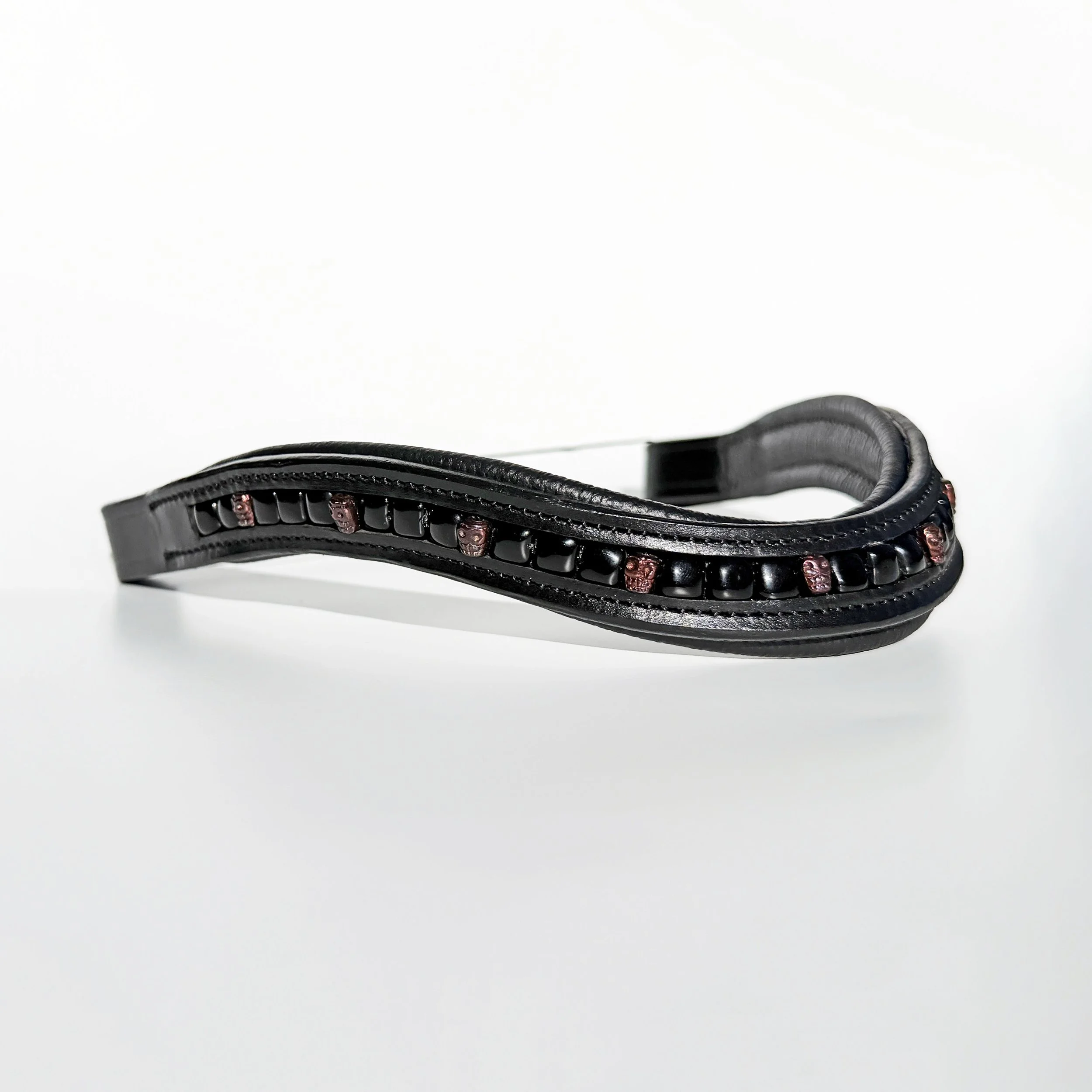 Black & Copper Skull Browband