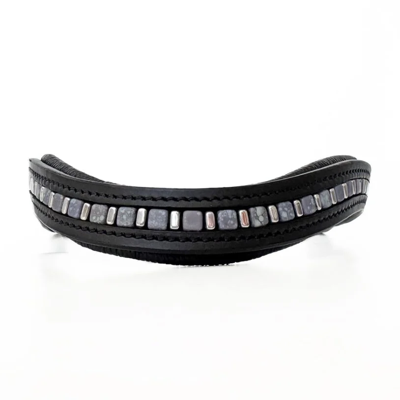 Blue & Silver Beaded Browband