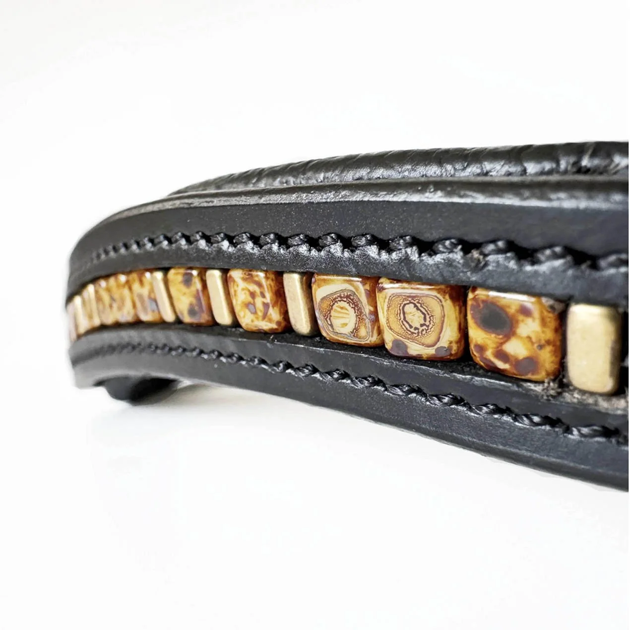 Brown and Gold Beaded Browband.jpg