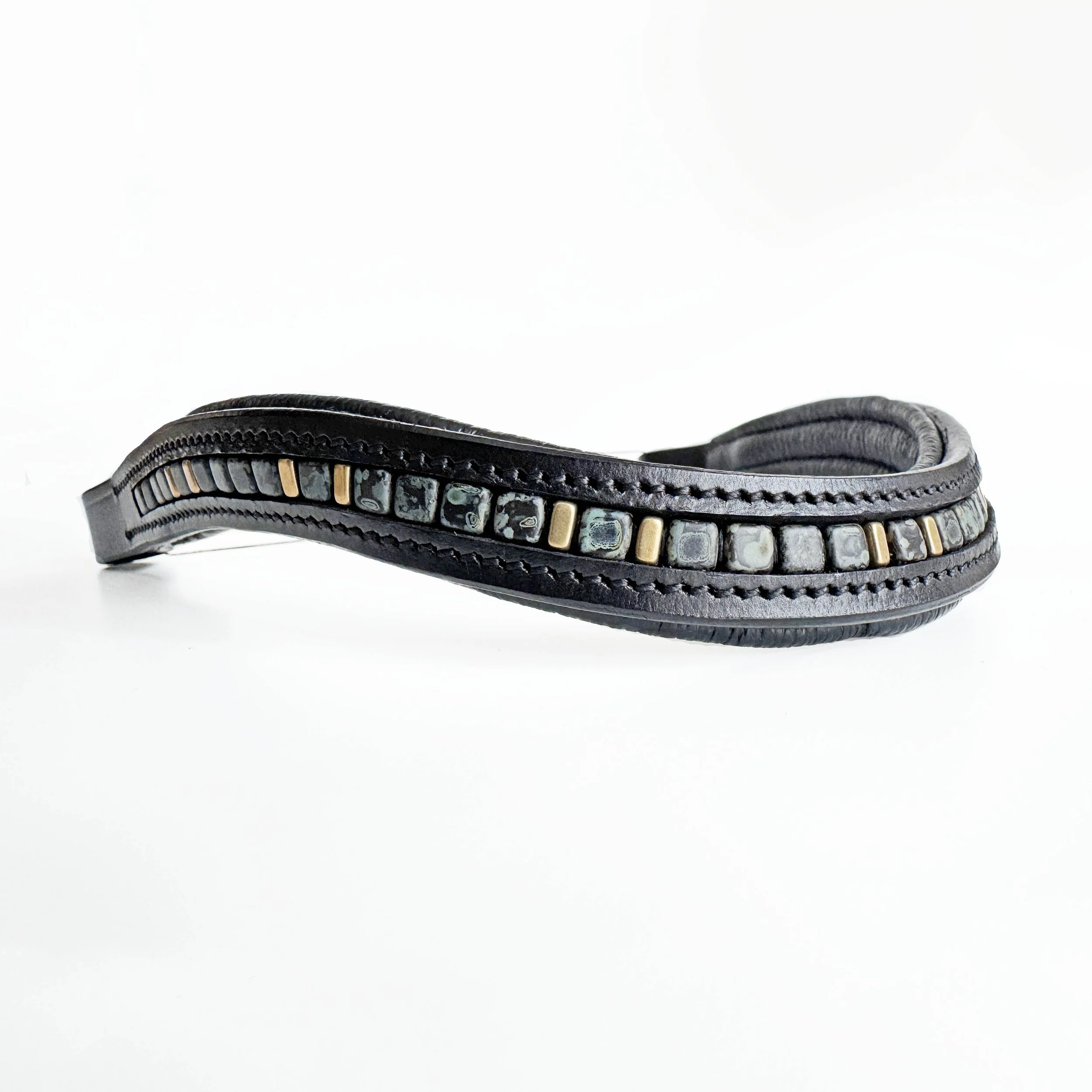 Gray & Gold Browband