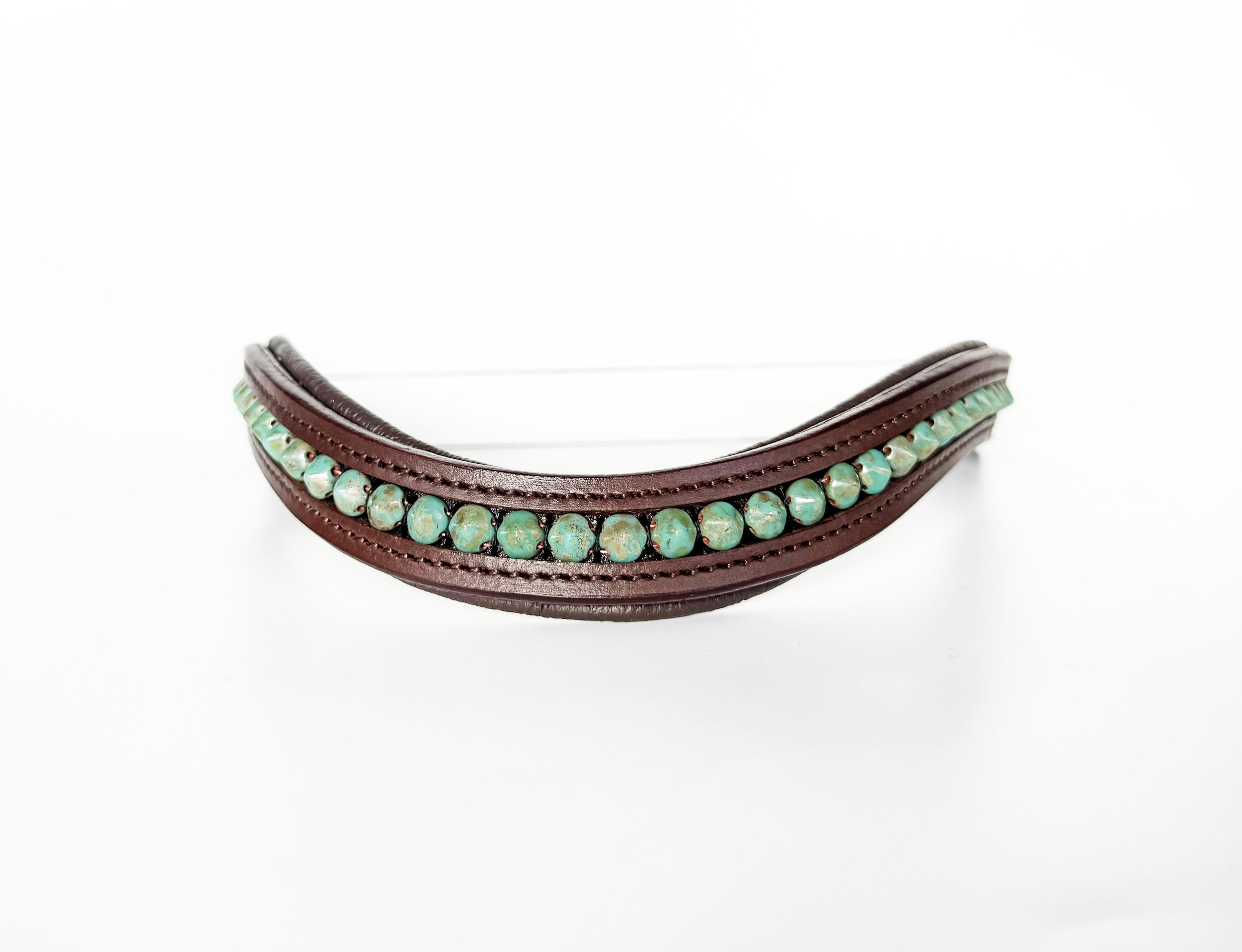 Green Spiked Browband