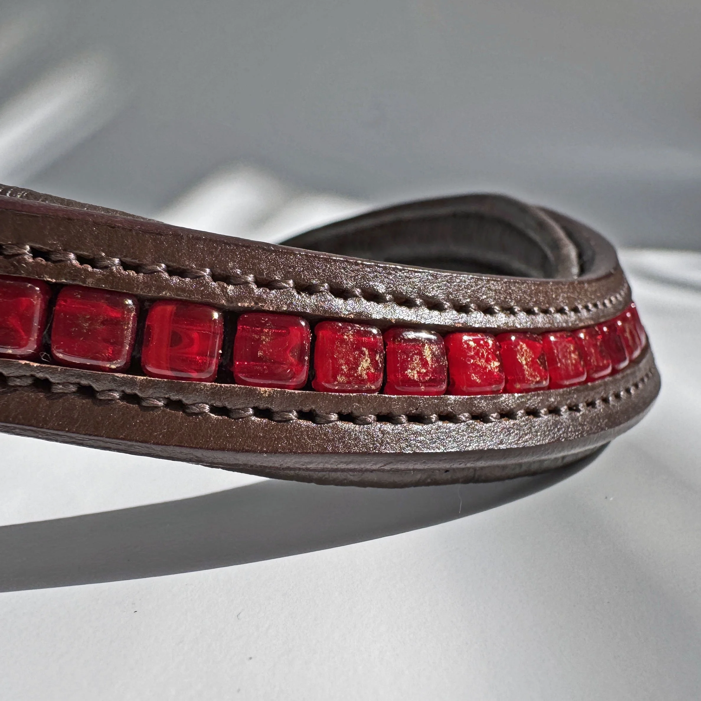 Red Beaded Browband