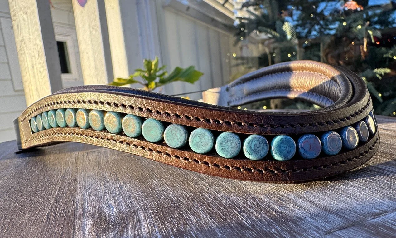 Blue Beaded Browband